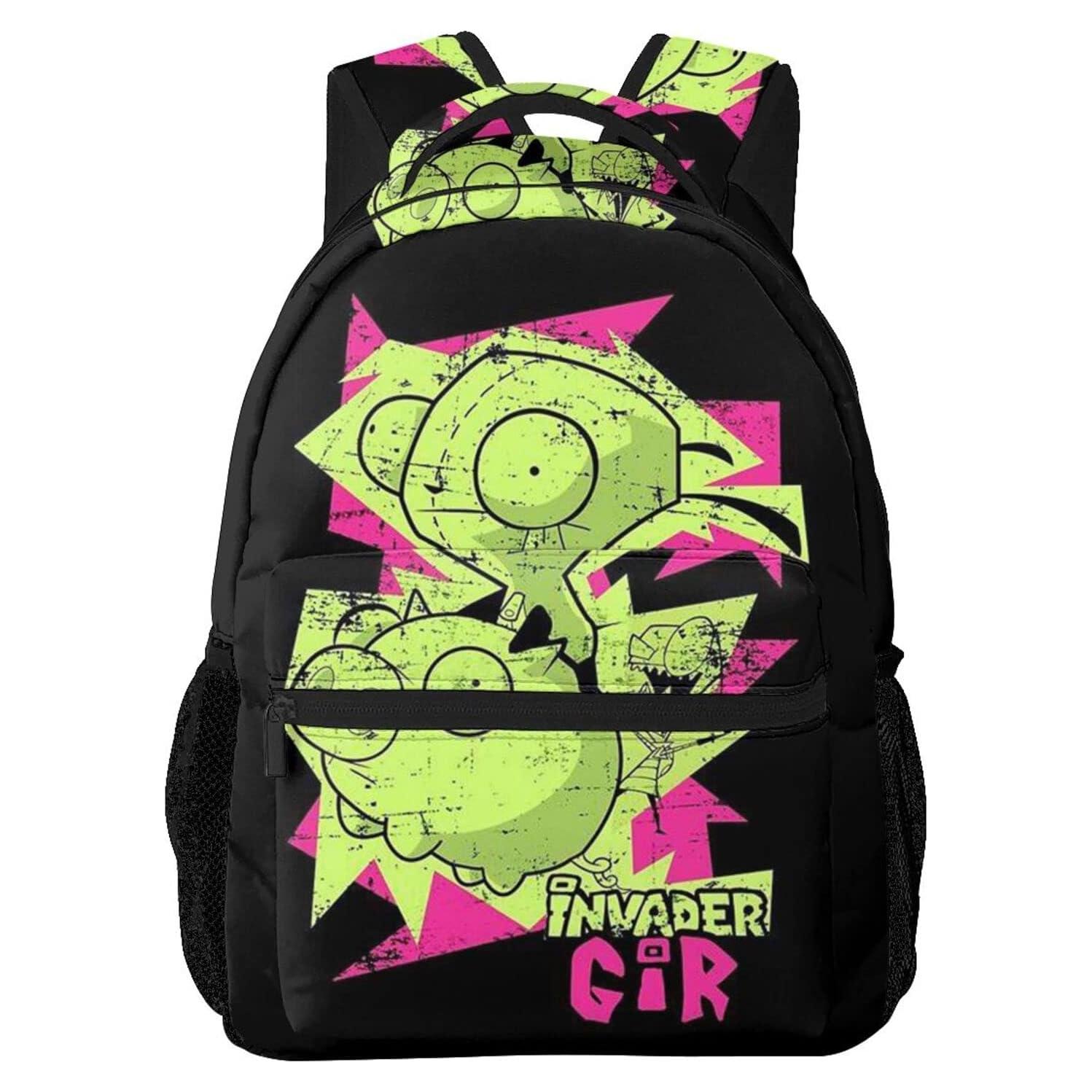 Mochila Escolar Unisex Invasor Cartoon Zim 15x10x5 cm