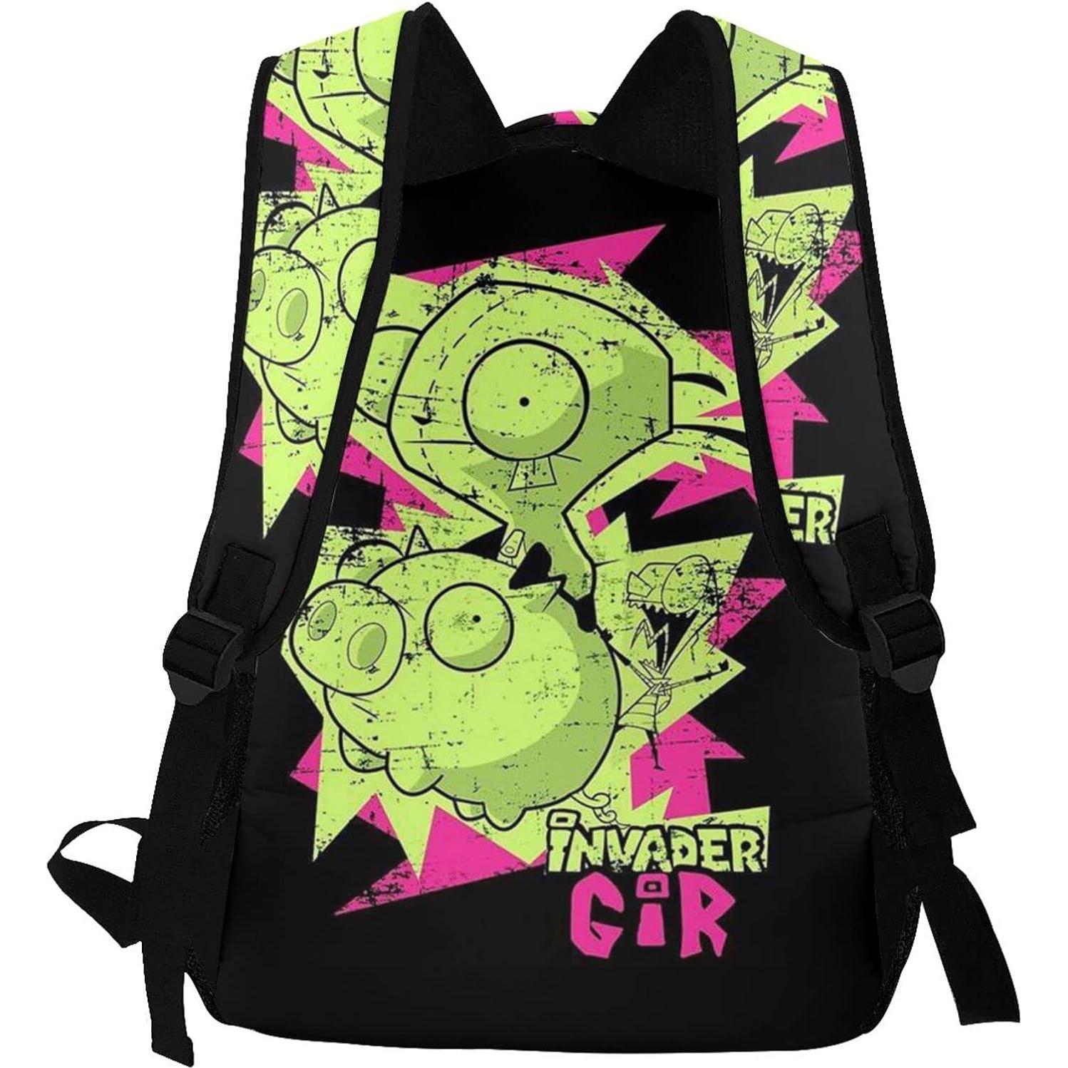 Mochila Escolar Unisex Invasor Cartoon Zim 15x10x5 cm