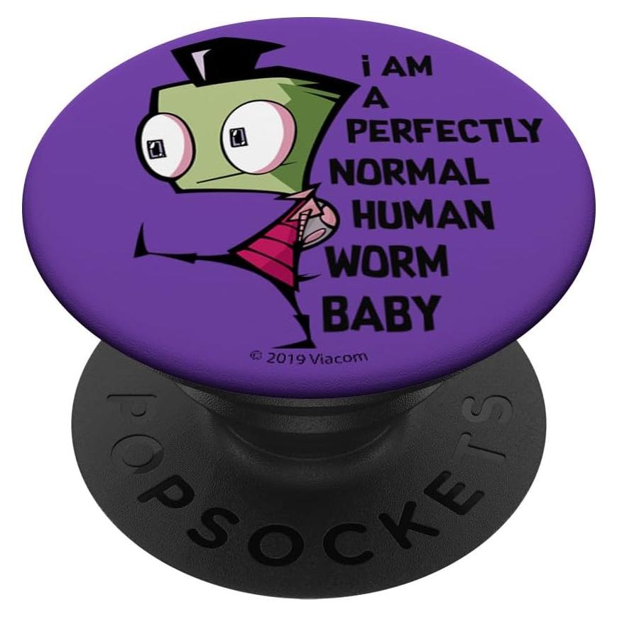 PopSockets Adhesivo PopGrip Invader Zim Gusano Negro