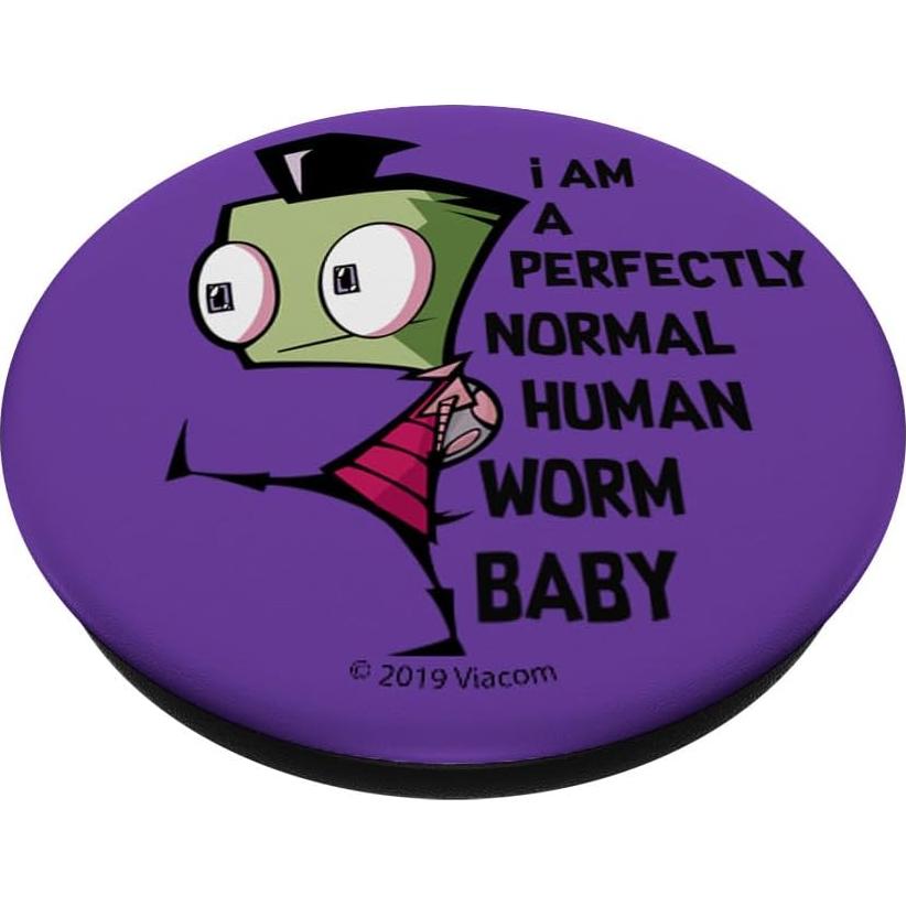 PopSockets Adhesivo PopGrip Invader Zim Gusano Negro