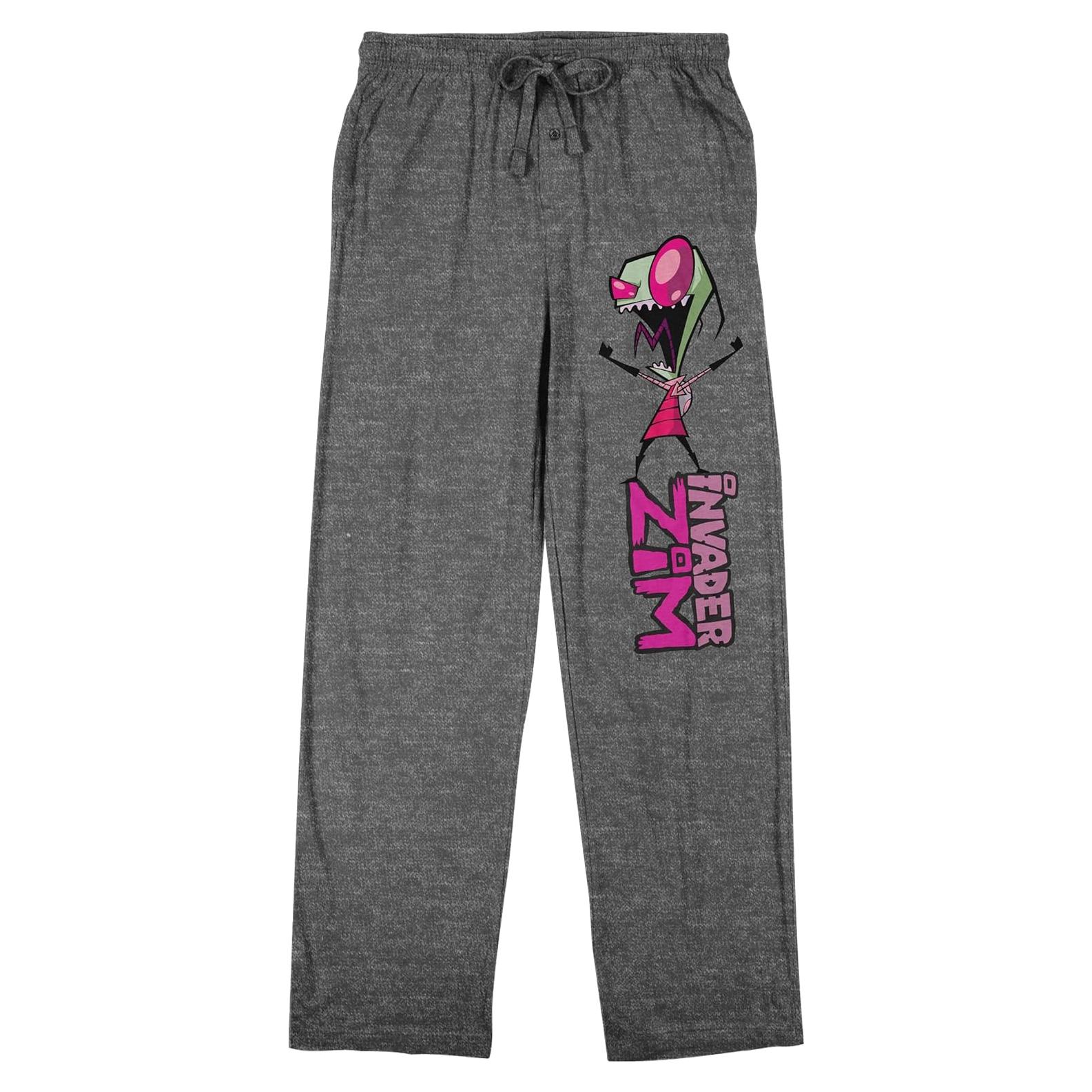 Pantalones de Dormir Invader Zim para Hombres - Gris Jaspeado