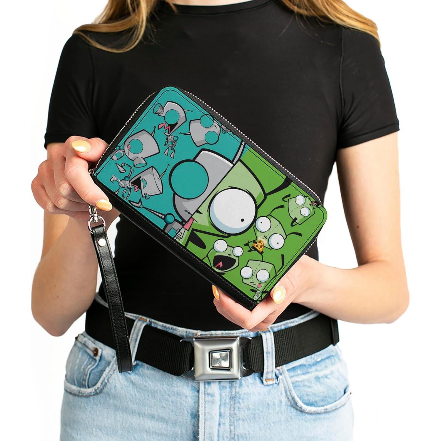 Cartera de Cuero Vegano Nickelodeon Invader Zim 19.1cm
