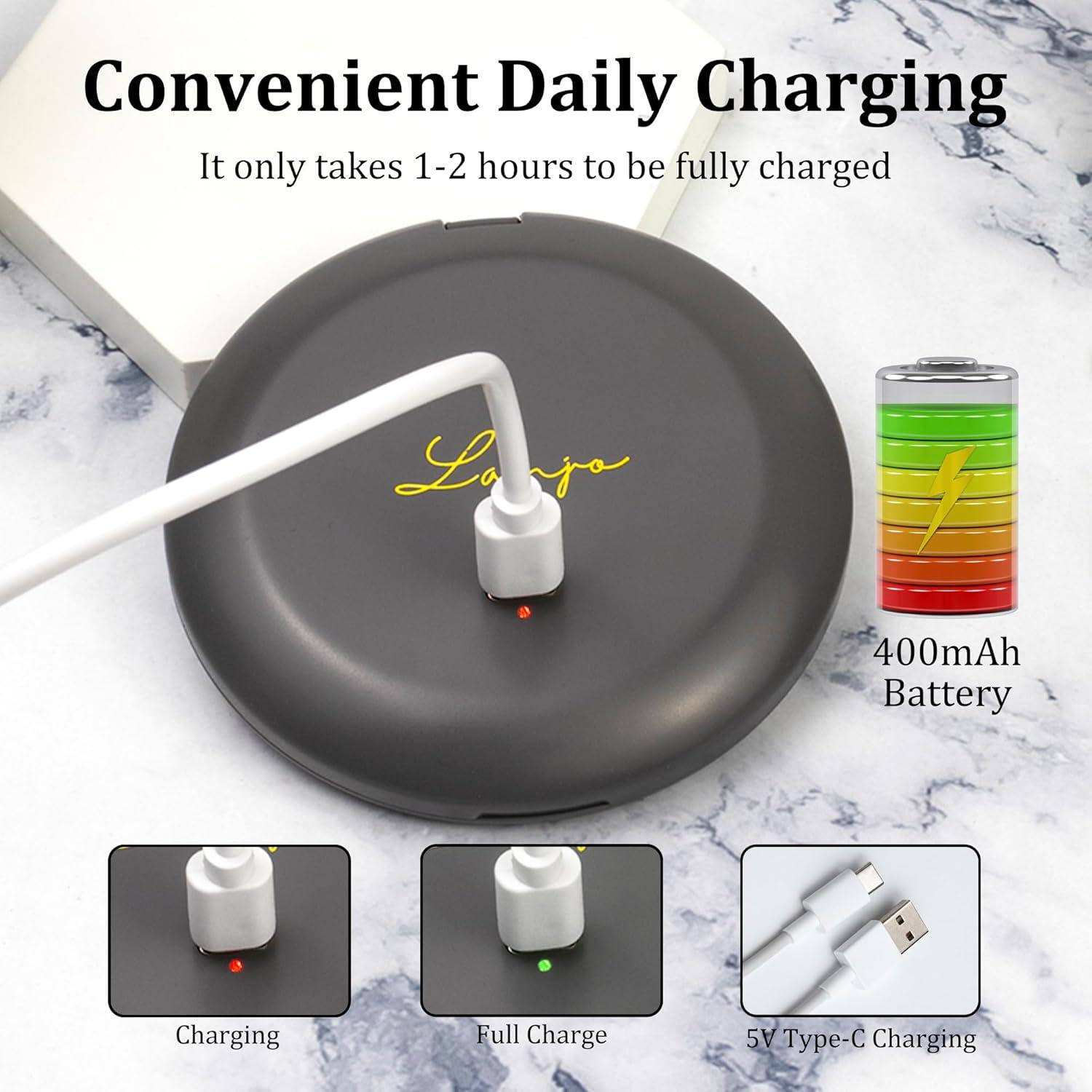 Espejo Compacto Iluminado LanJo Zodiac 1X/5X Recargable