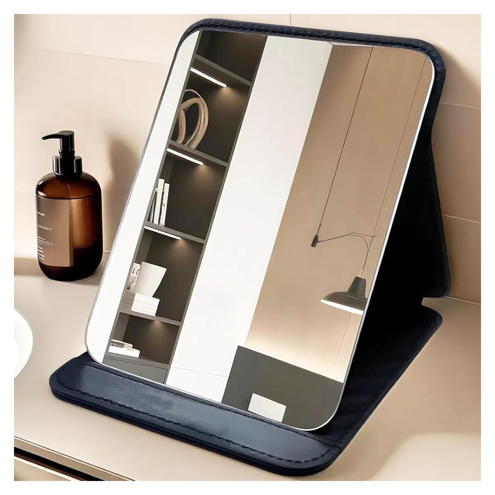 Espejo de Maquillaje Portátil WIYIXI Plegable 20.9x15.5 cm Negro