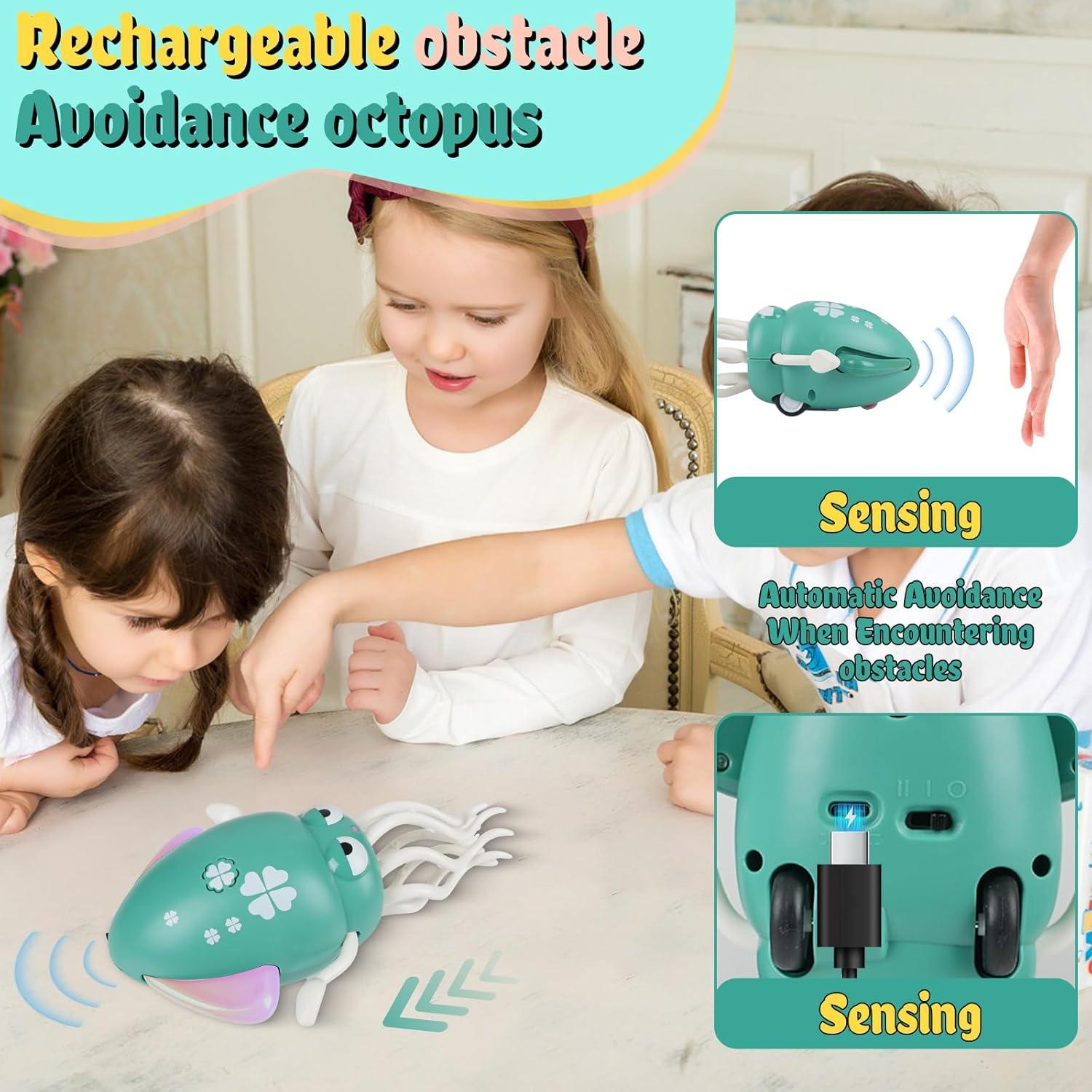 Juguete Interactivo Pulpo Eléctrico Bangzi con Luz y Música