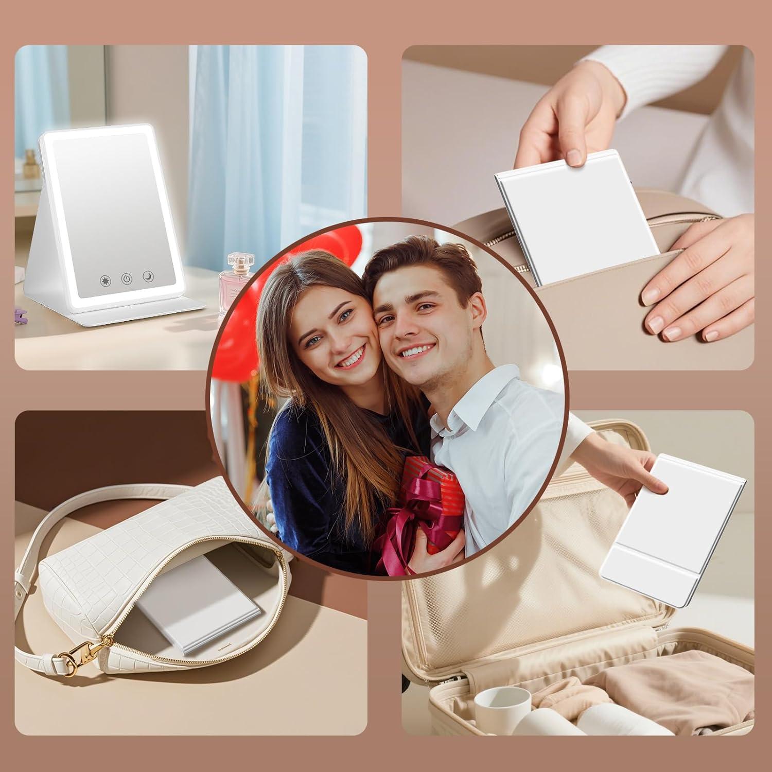 Espejo de Maquillaje Plegable BACK KTCL Recargable 1200mAh