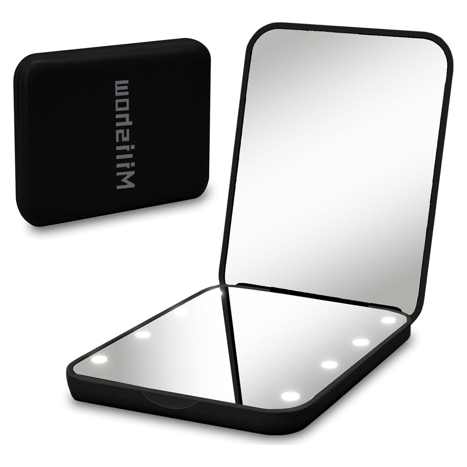 Espejo Compacto de Maquillaje Milishow con Luz LED 1x/3x