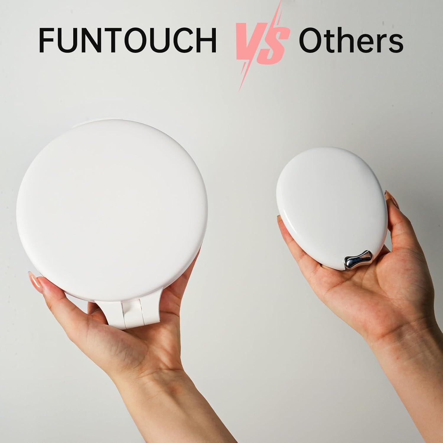Espejo de Maquillaje FUNTOUCH 7" Iluminado 10X Aumento Portátil