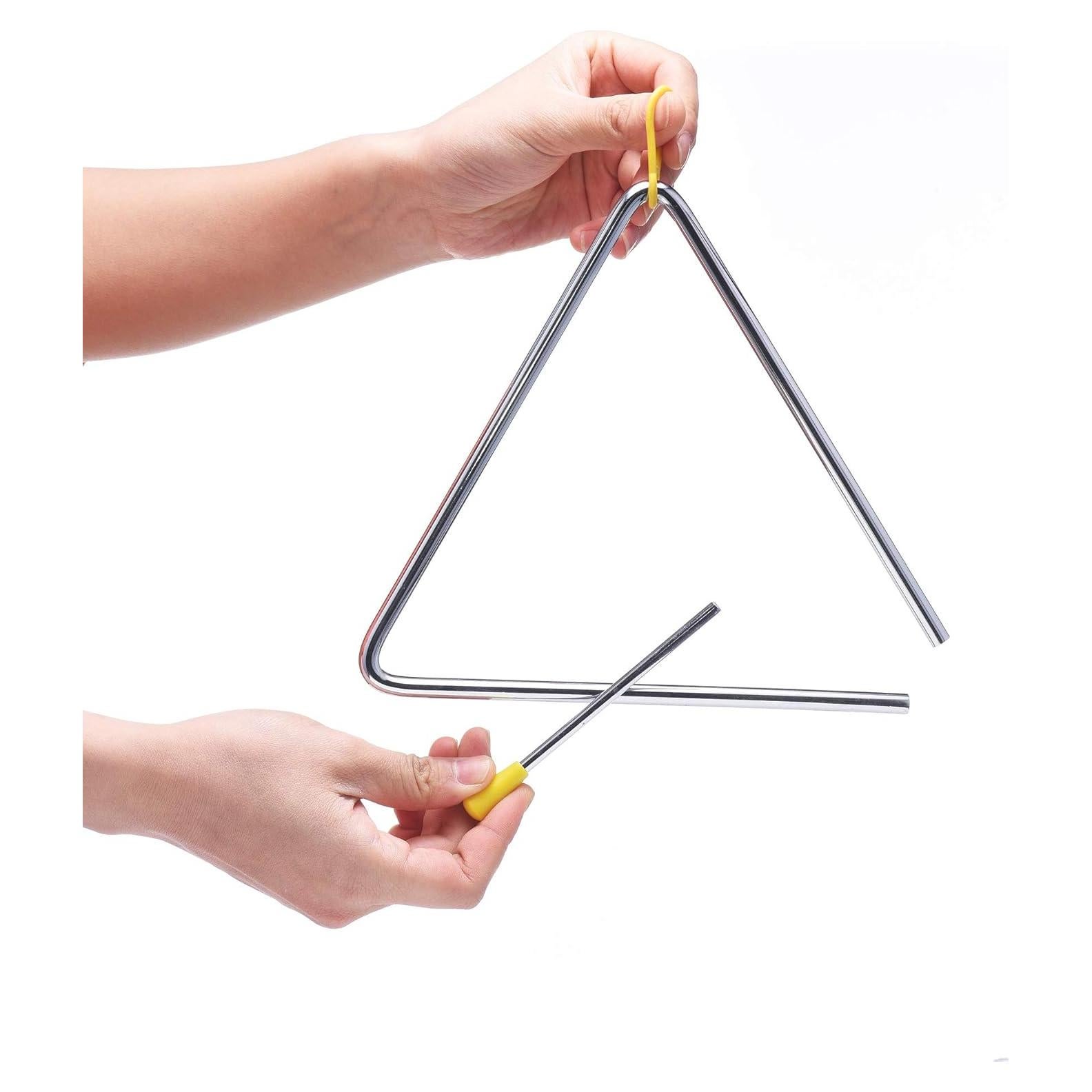 Triángulo Musical de Acero TDOCK 20.32 cm con Martillo