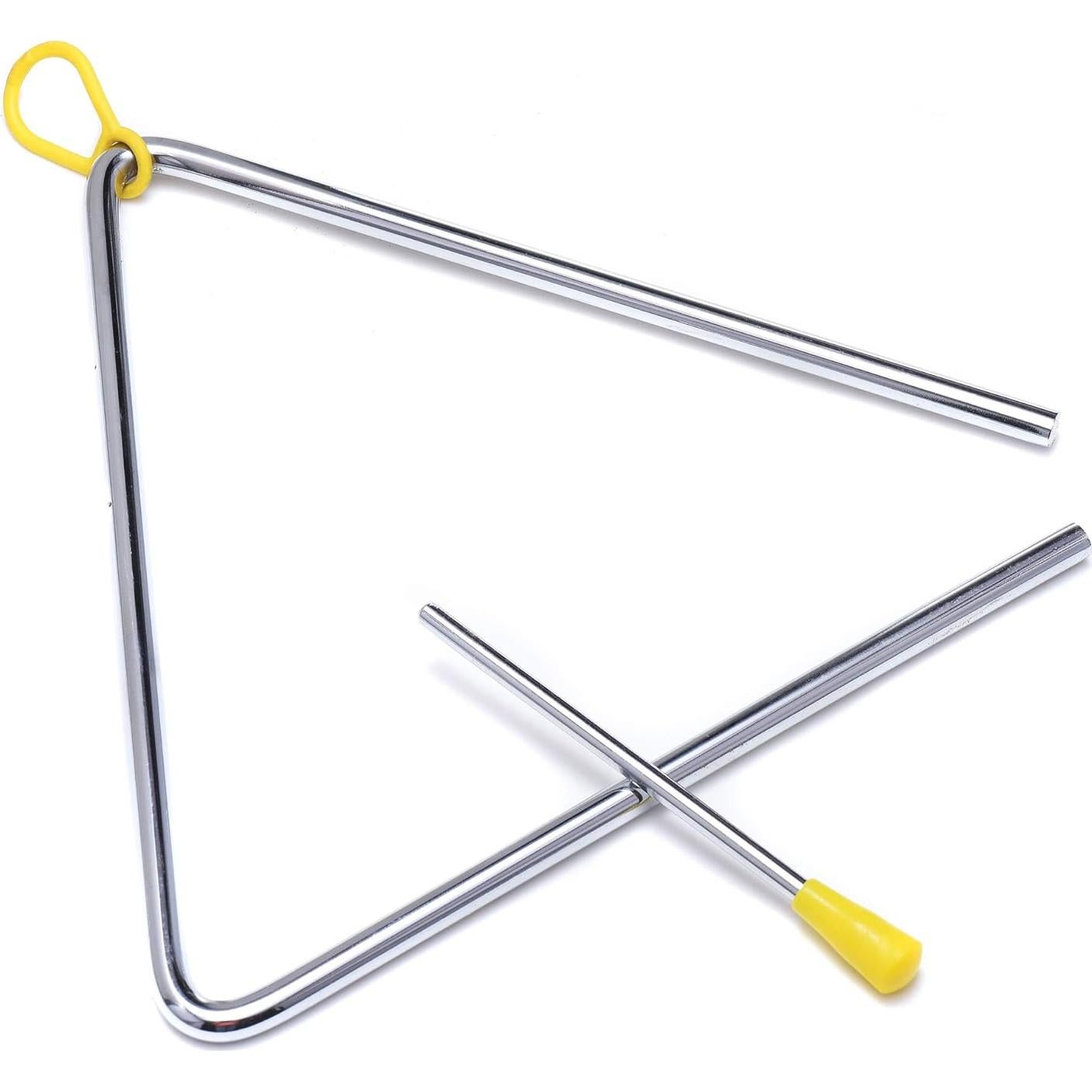 Triángulo Musical de Acero TDOCK 20.32 cm con Martillo