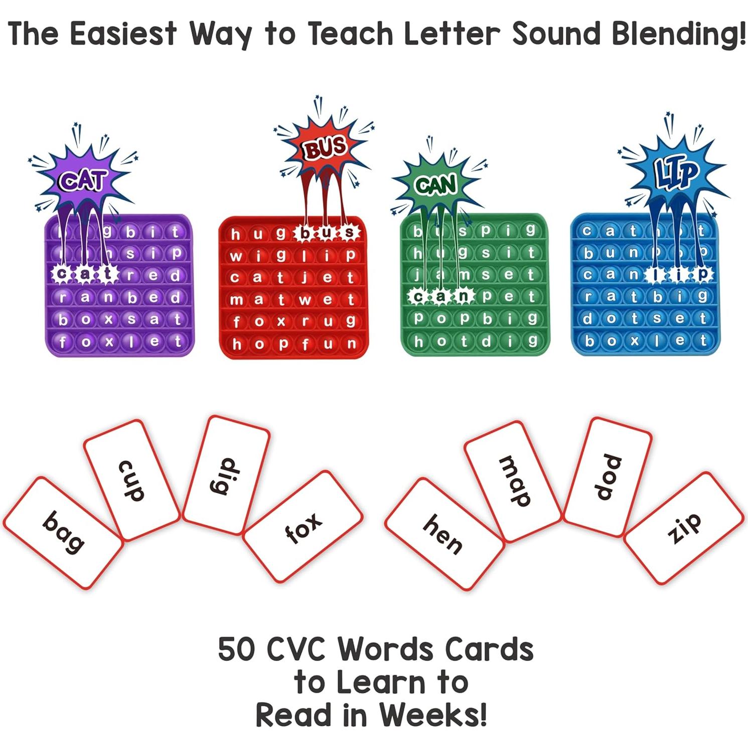 Juego Fidget - Tarjetas Didácticas para Aprender a Leer