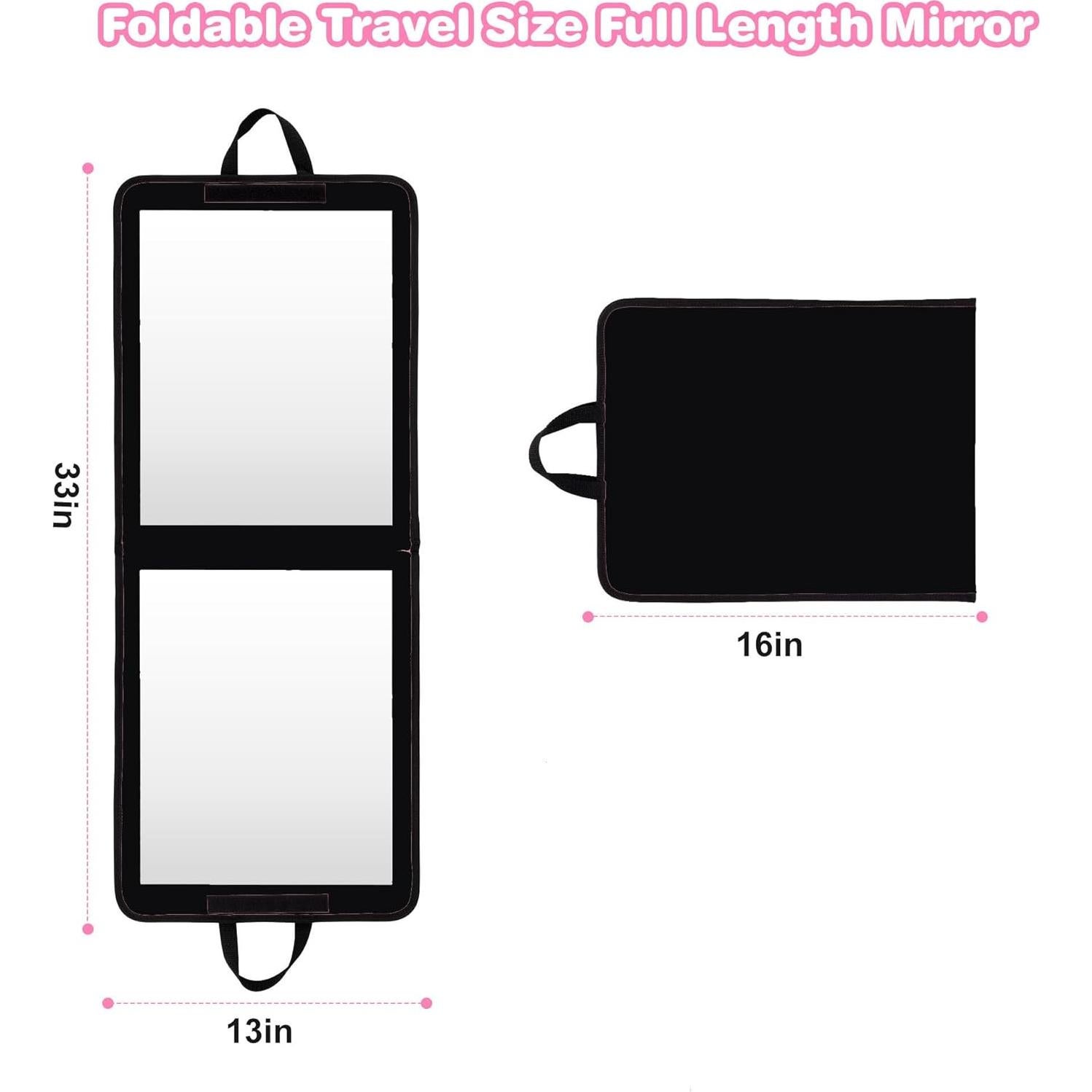 Espejo Plegable Portátil LPHUMEX 84x33 cm Negro para Danza