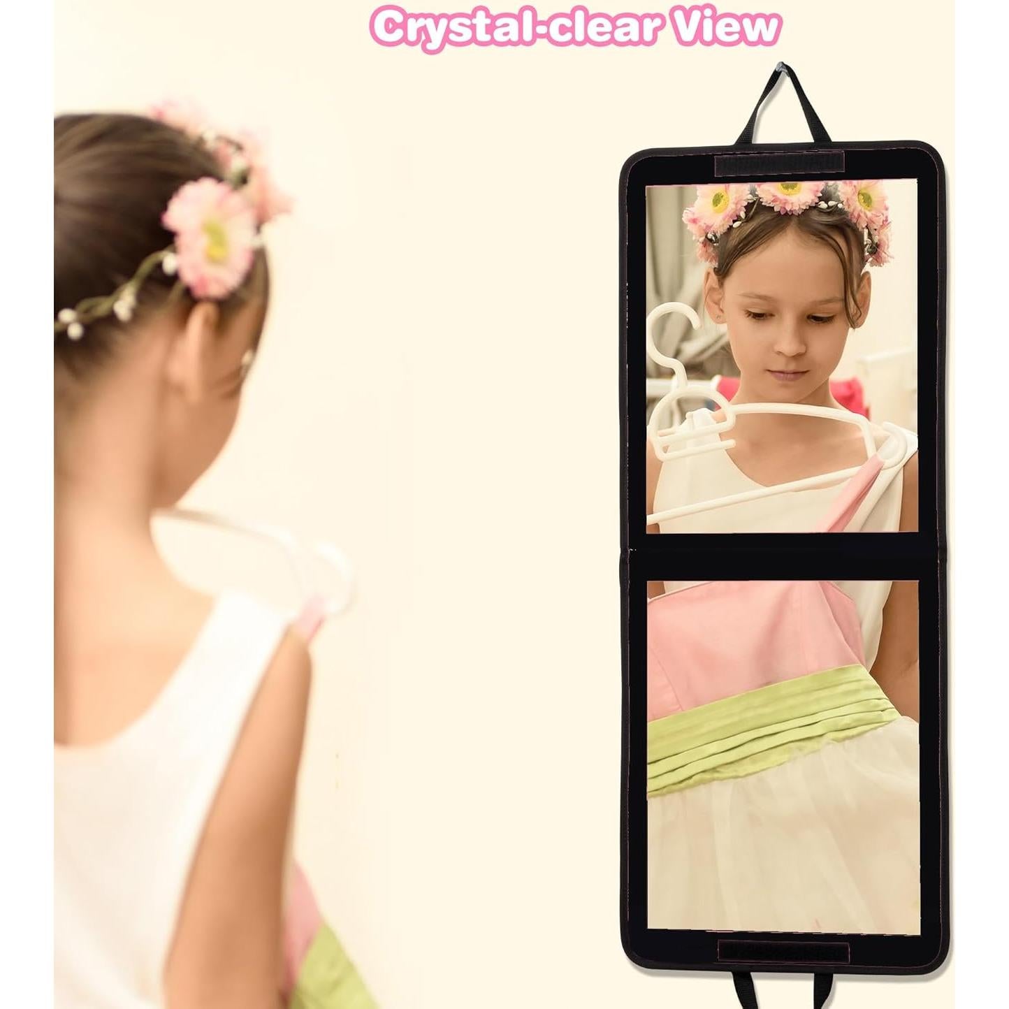 Espejo Plegable Portátil LPHUMEX 84x33 cm Negro para Danza