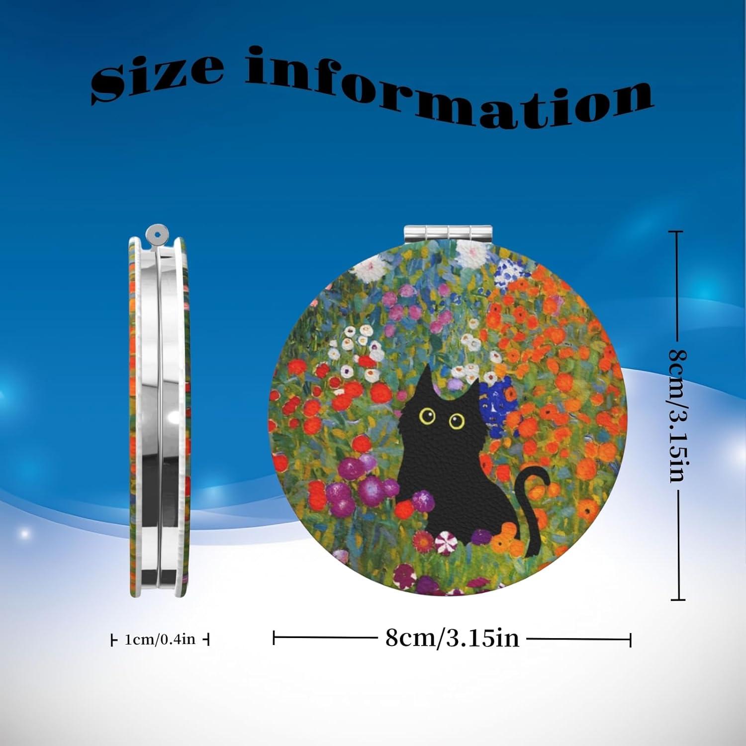 Espejo de Maquillaje Compacto KWSAAHU Doble Cara 8 cm