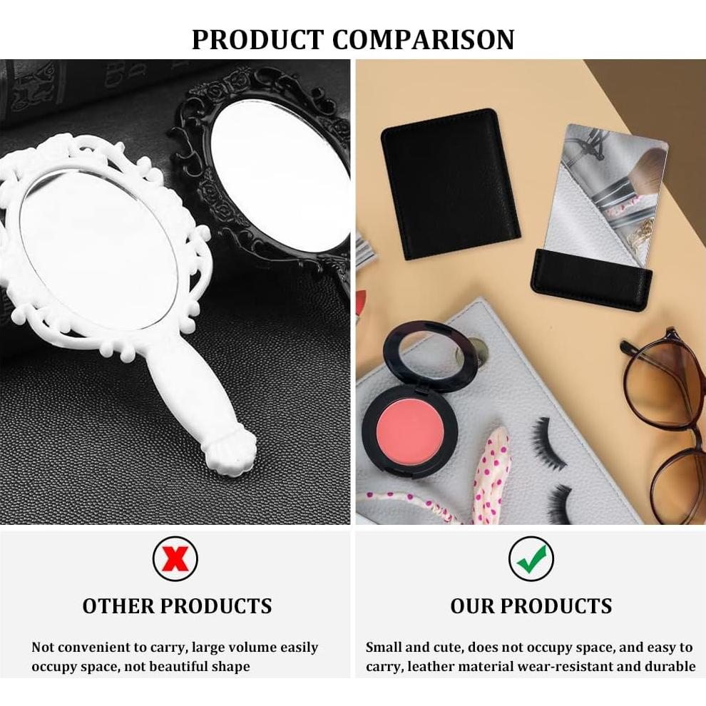 Espejo de Viaje Portátil BangBoom Rectangular Negro 8.5x5.4cm