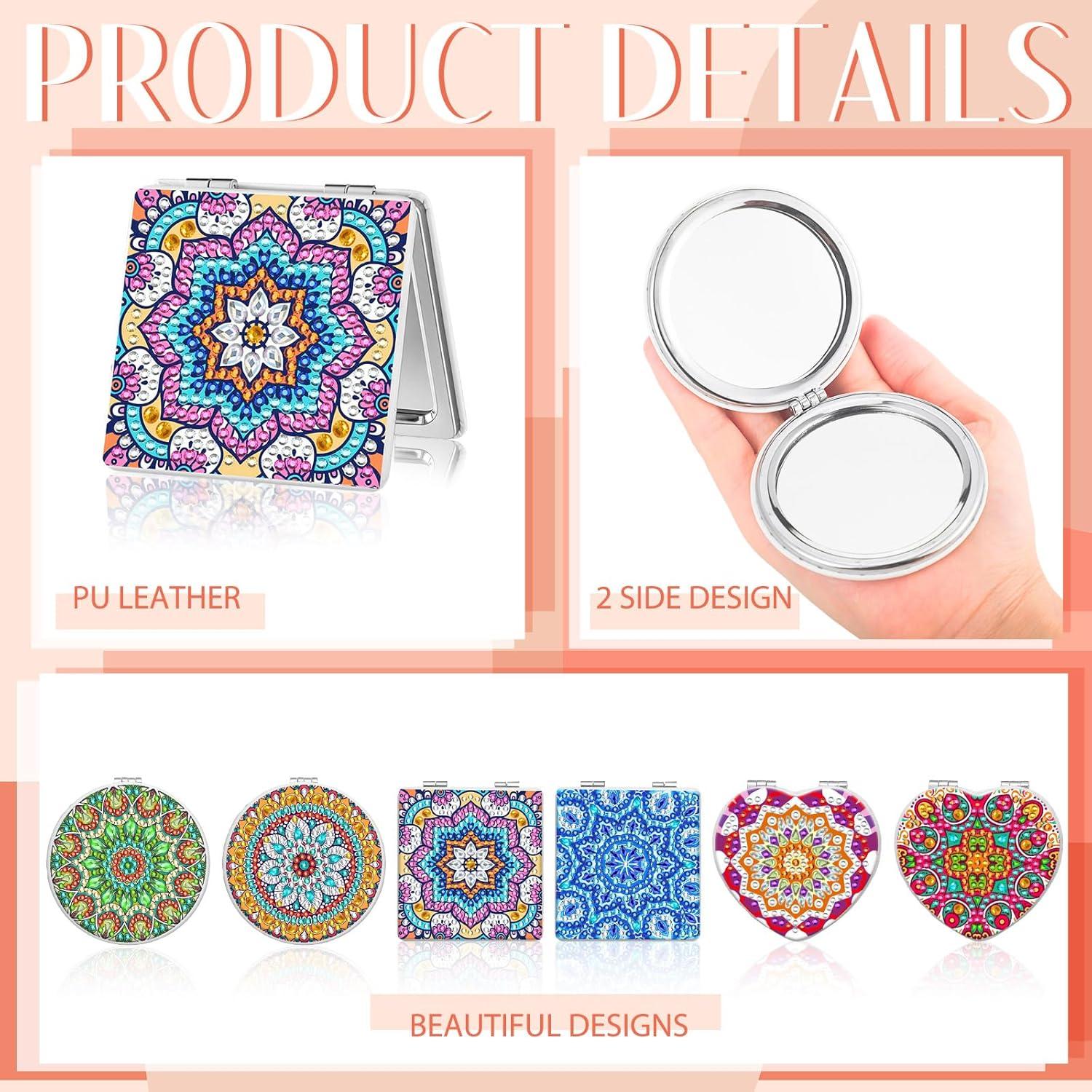 Espejo Compacto Plegable Thyle 6 Pcs con Magnificación 7 cm