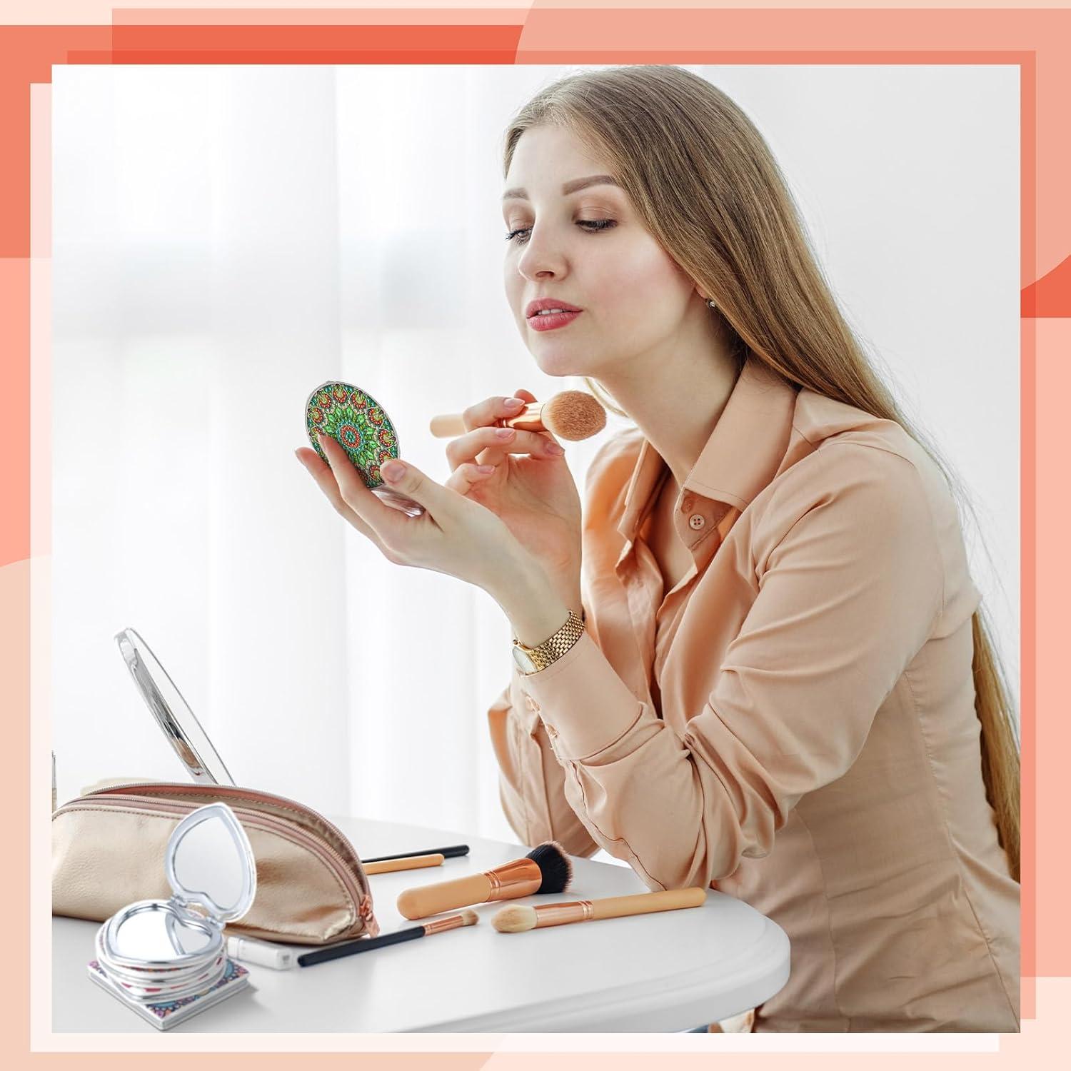 Espejo Compacto Plegable Thyle 6 Pcs con Magnificación 7 cm