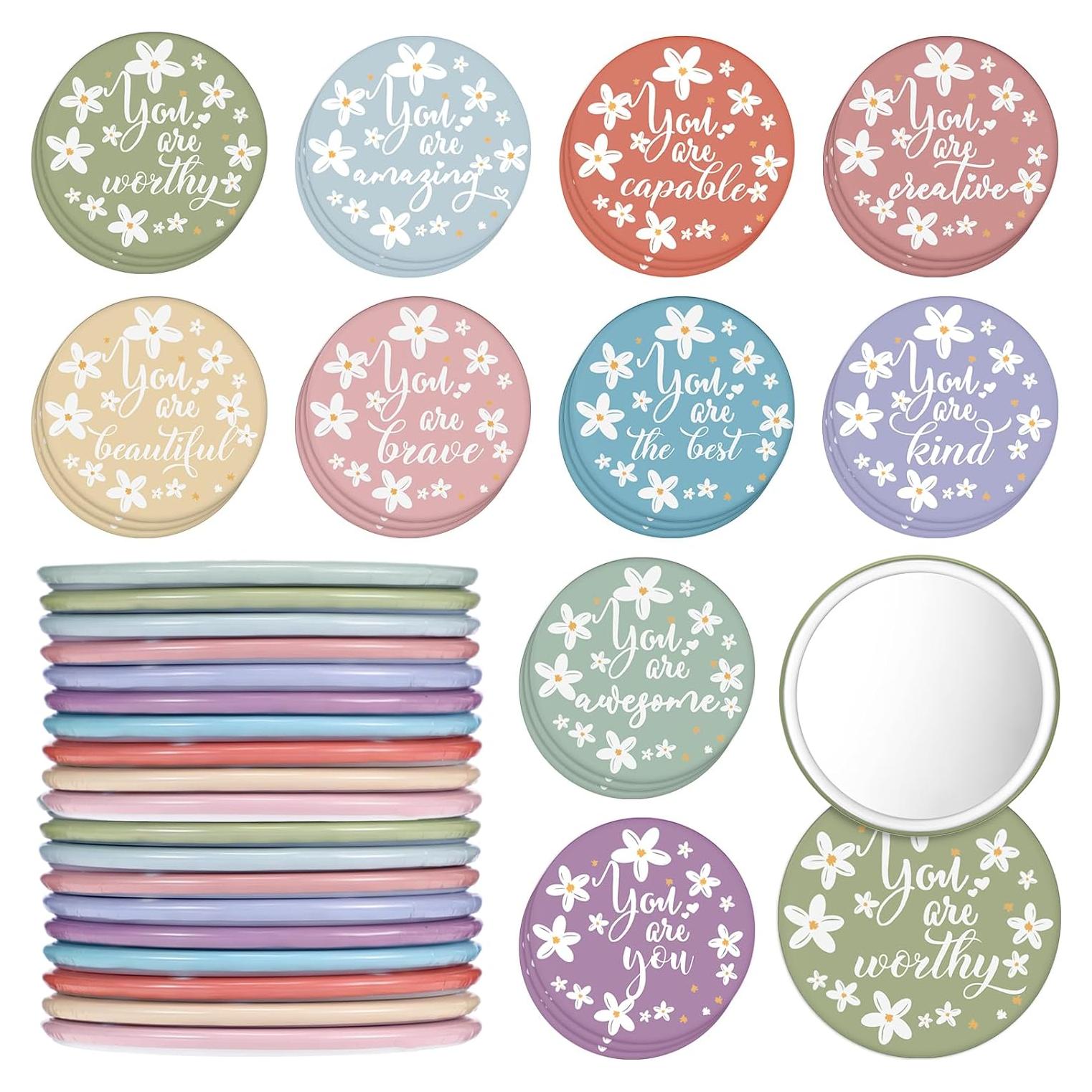 30 Espejos Compactos Inspiradores Unittype 7 cm Regalo Amigas