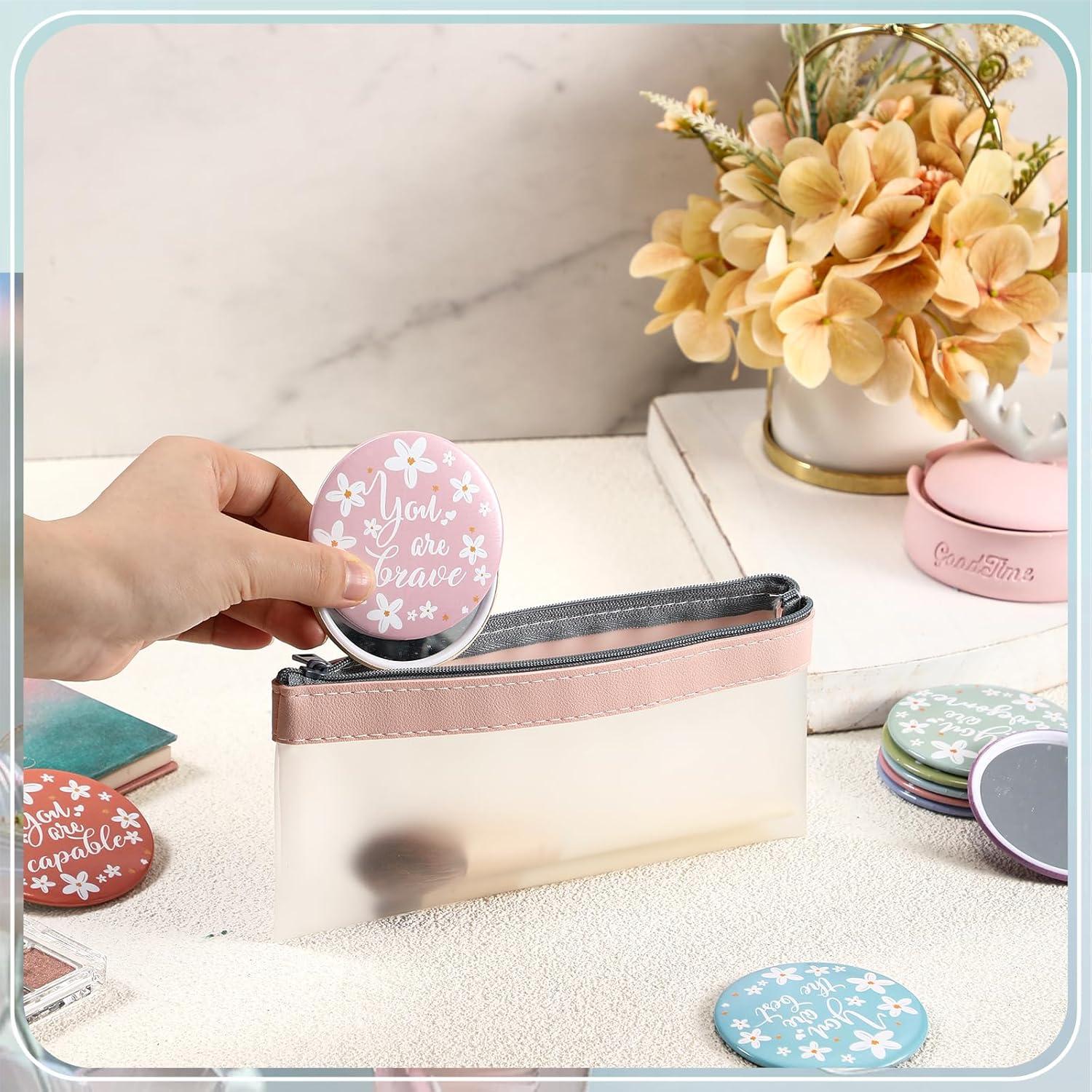 30 Espejos Compactos Inspiradores Unittype 7 cm Regalo Amigas