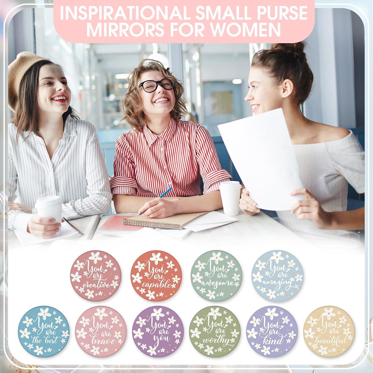 30 Espejos Compactos Inspiradores Unittype 7 cm Regalo Amigas