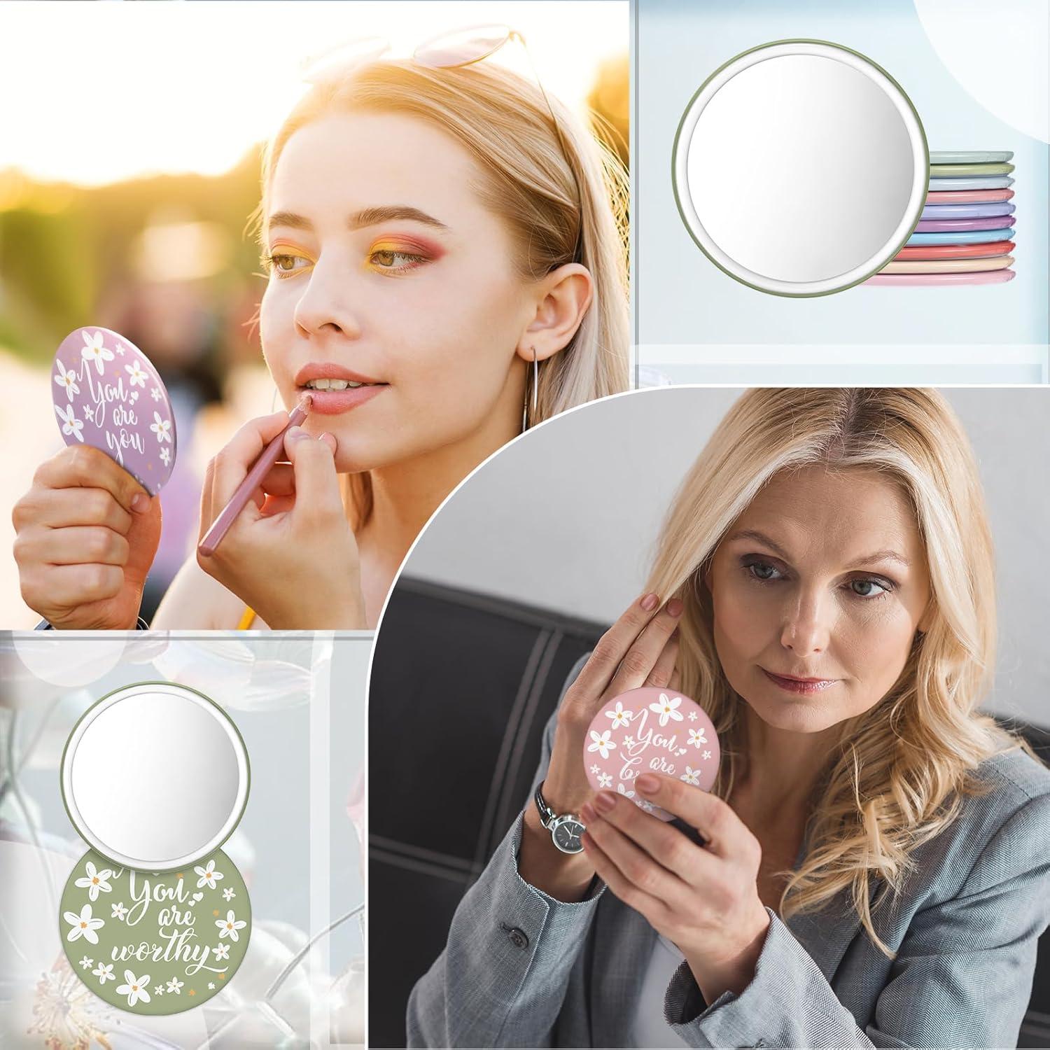30 Espejos Compactos Inspiradores Unittype 7 cm Regalo Amigas