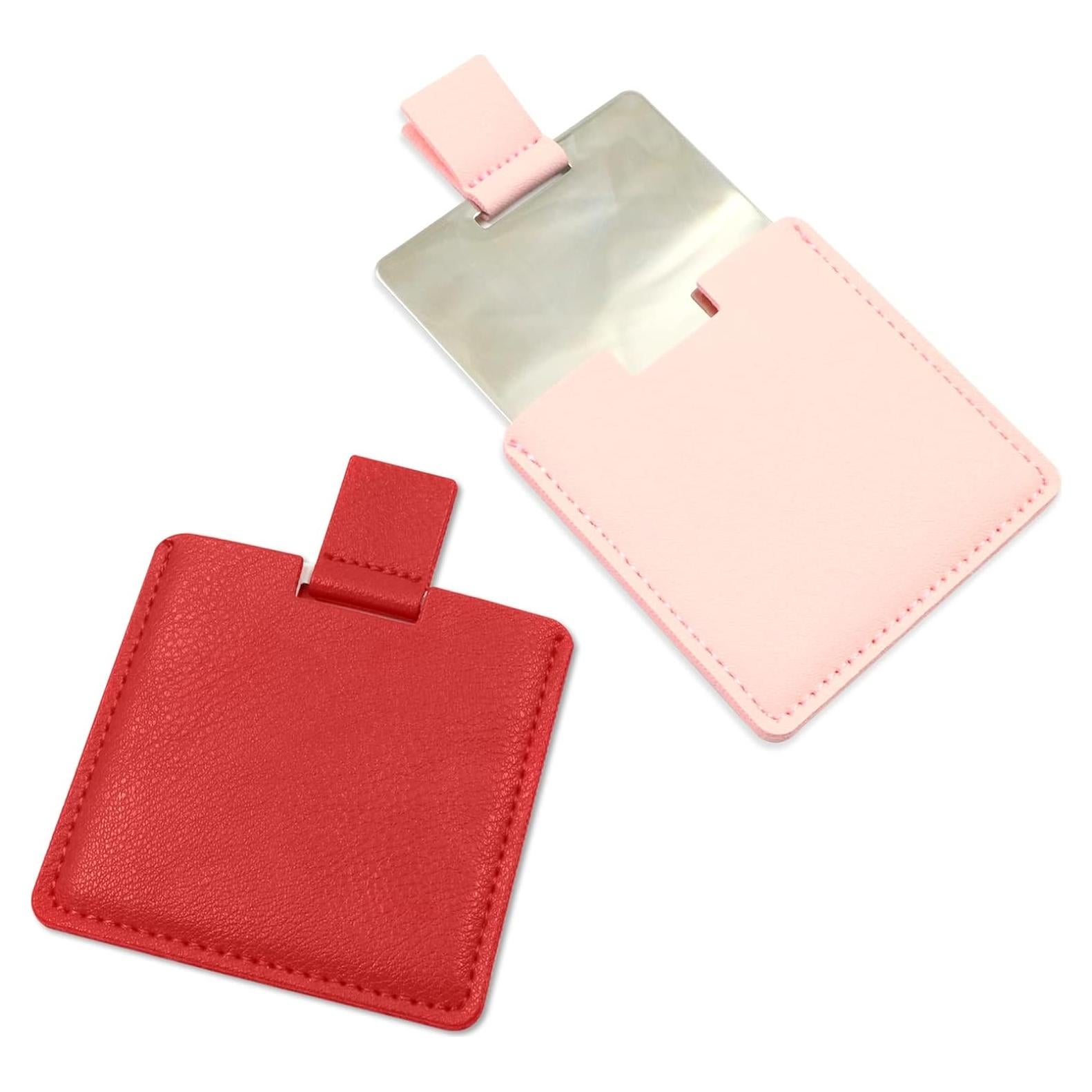 Espejo Compacto Irrompible Huakaile 2 Pcs Acero Inoxidable