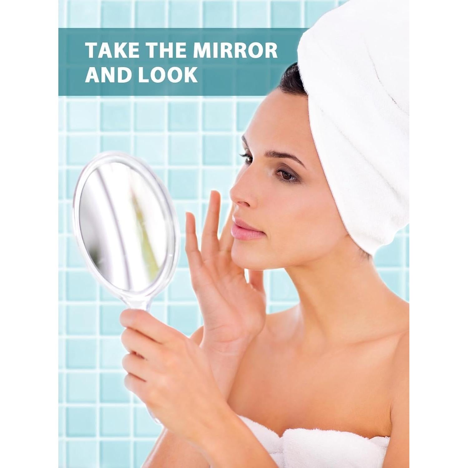 Espejo de Mano Doble Cara Macaki 21.1x11.4 cm Aumento 5X