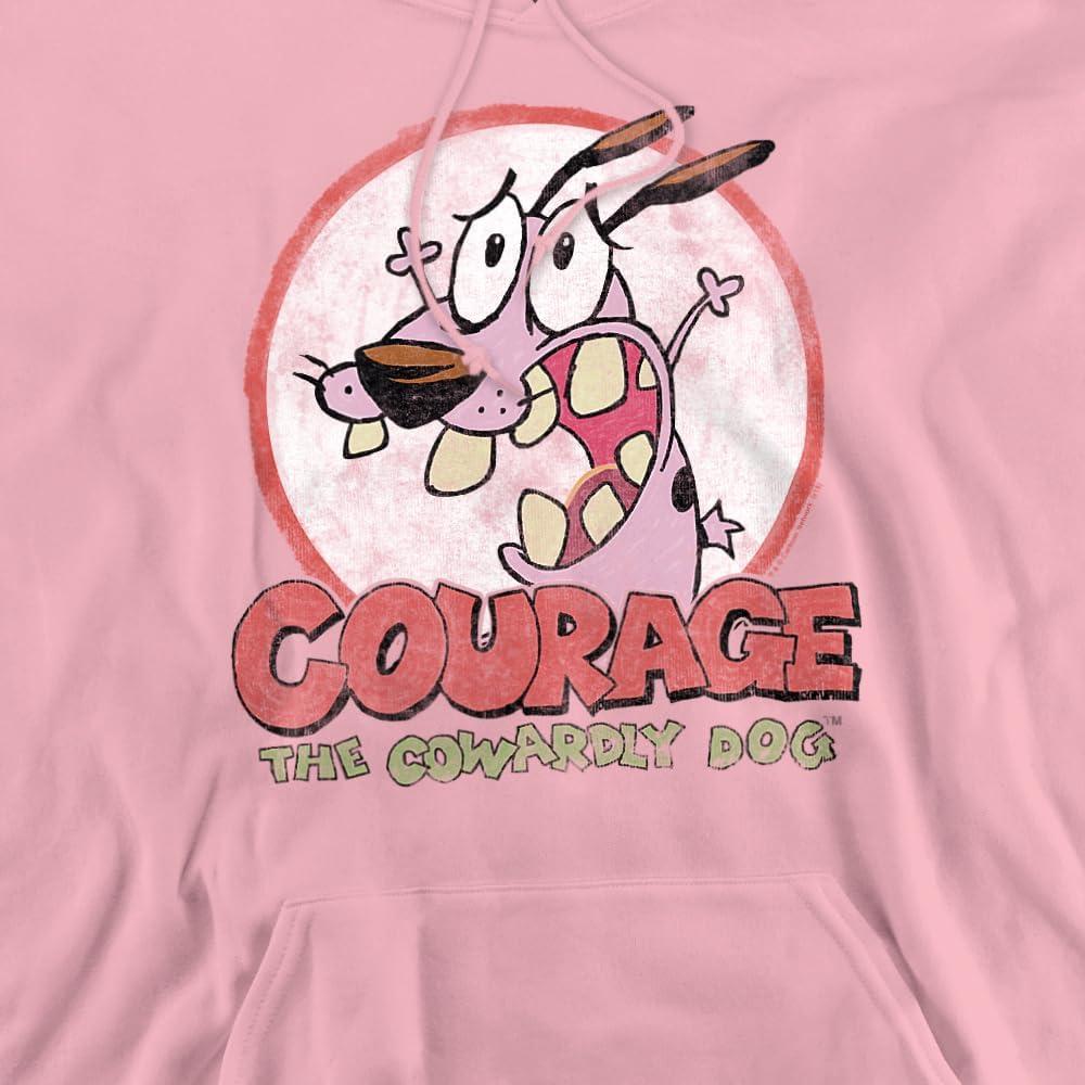 Sudadera Vintage Unisex Coraje El Perro Cobarde Rosa XL