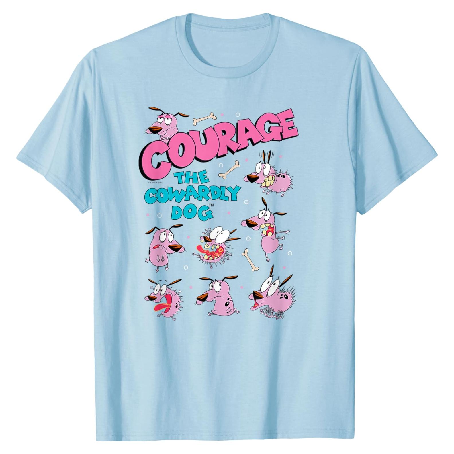 Camiseta Courage el Perro Cobarde Mujer - Diseño Gráfico