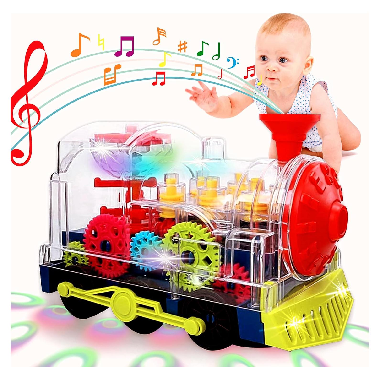 Juguete de Tren Musical Tooty Toy con Luces LED y Engranajes