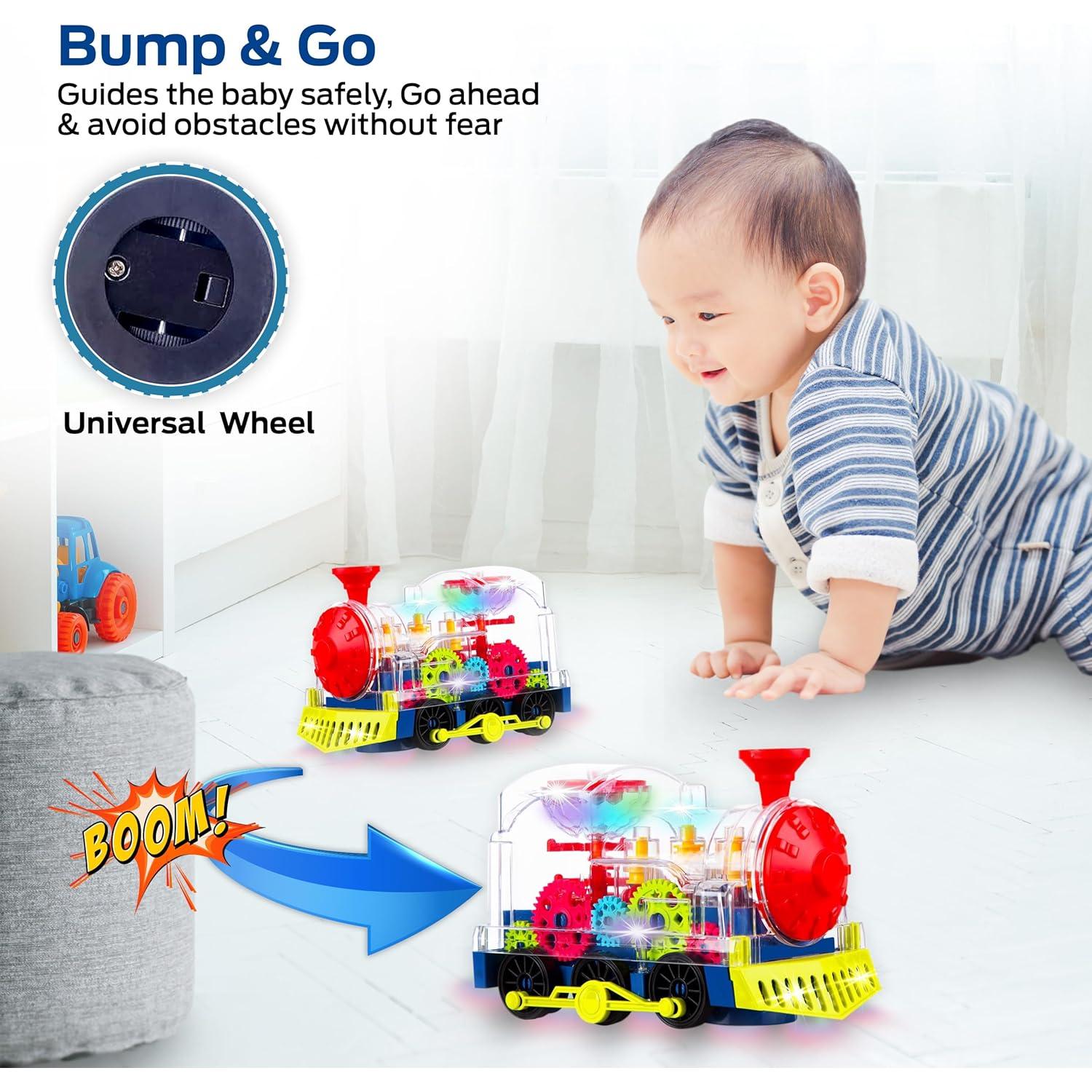 Juguete de Tren Musical Tooty Toy con Luces LED y Engranajes