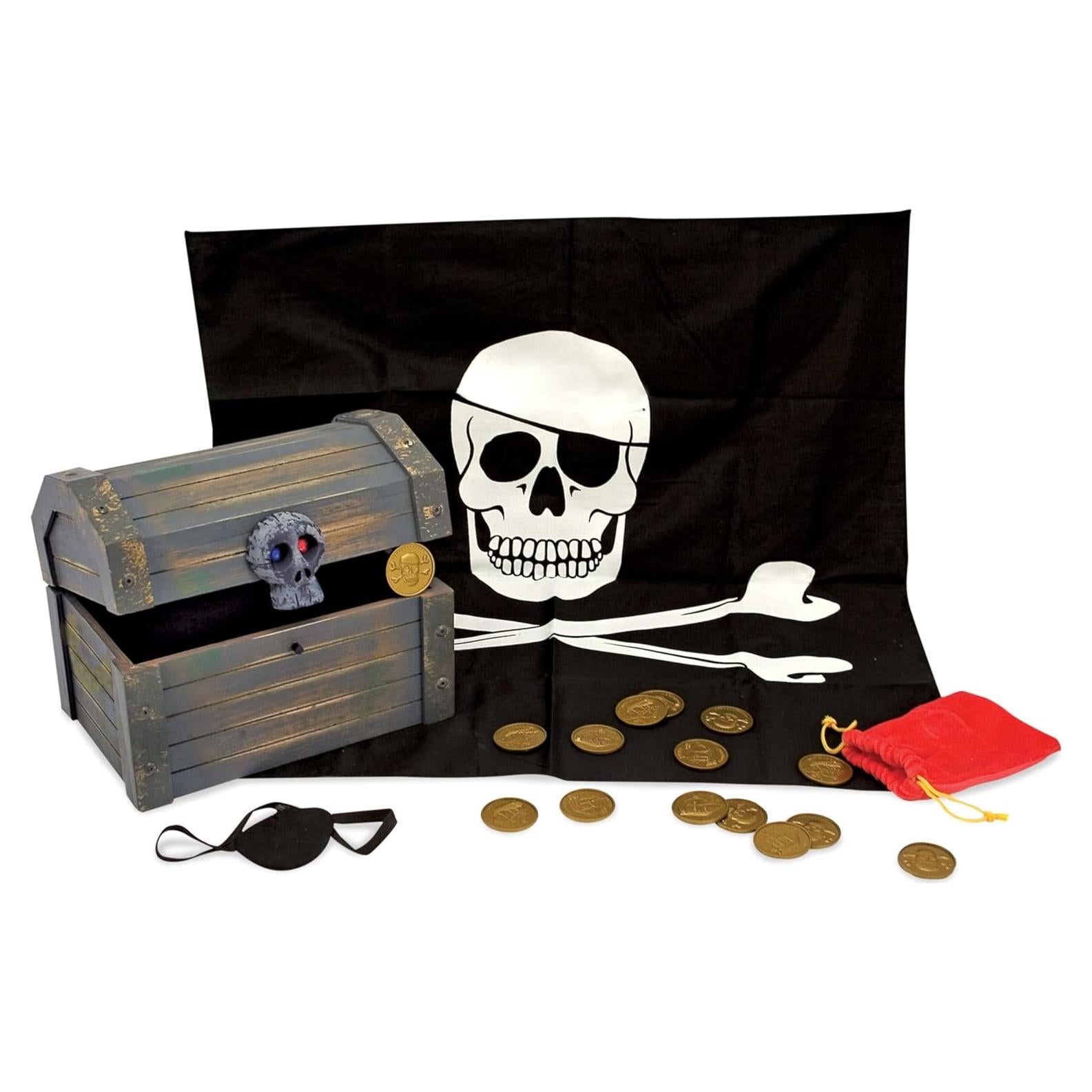 Cofre Pirata de Madera Melissa & Doug con Accesorios