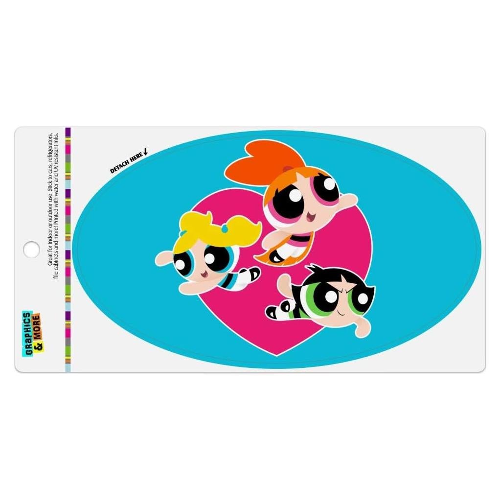 Imán Ovalado de Vinilo Powerpuff Girls 17.8x10.2cm