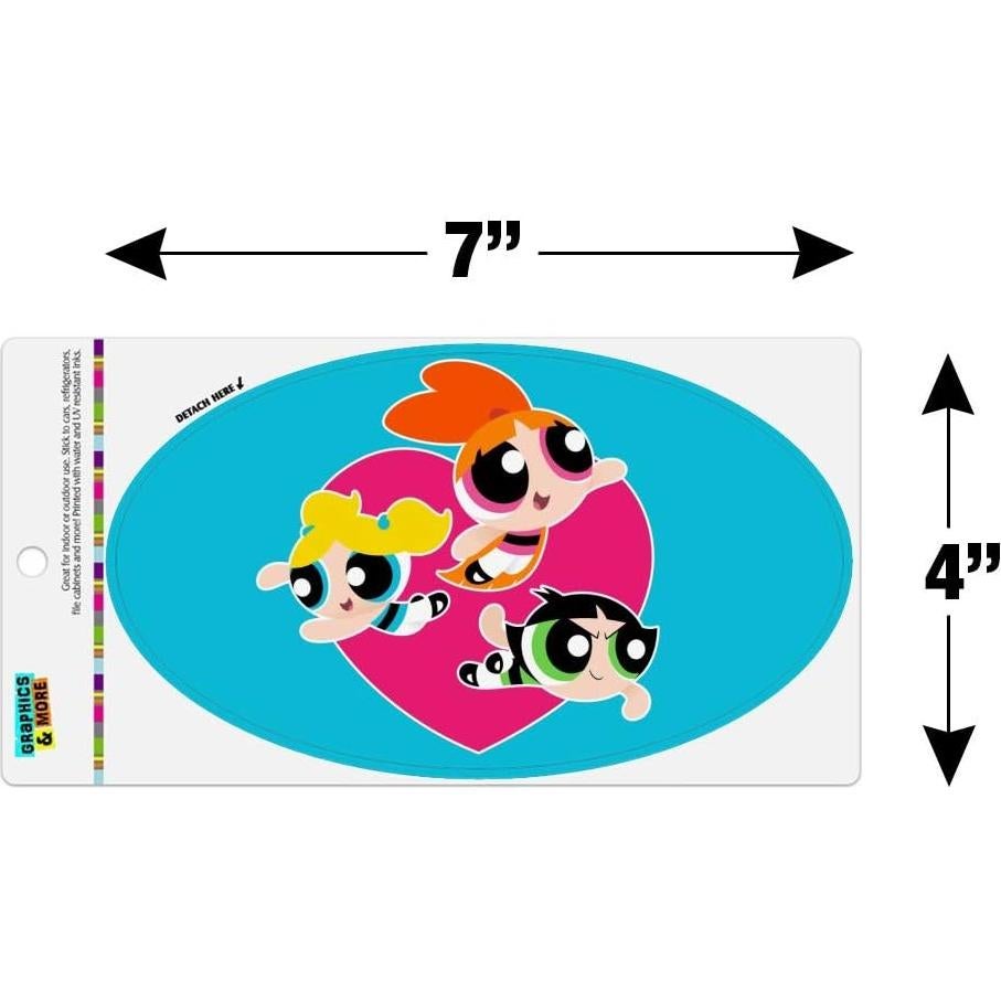 Imán Ovalado de Vinilo Powerpuff Girls 17.8x10.2cm