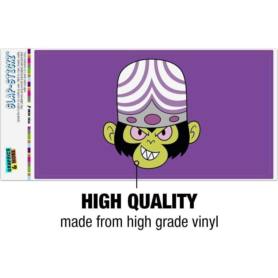 Pegatina Powerpuff Girls Mojo JoJo 19.3x10.2cm Vinilo