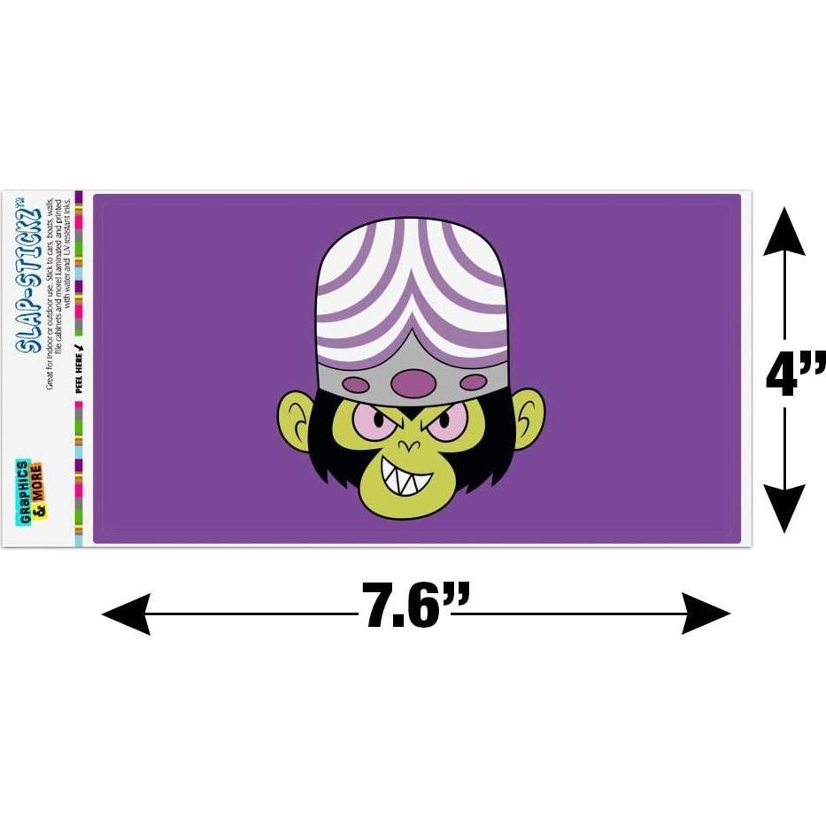 Pegatina Powerpuff Girls Mojo JoJo 19.3x10.2cm Vinilo