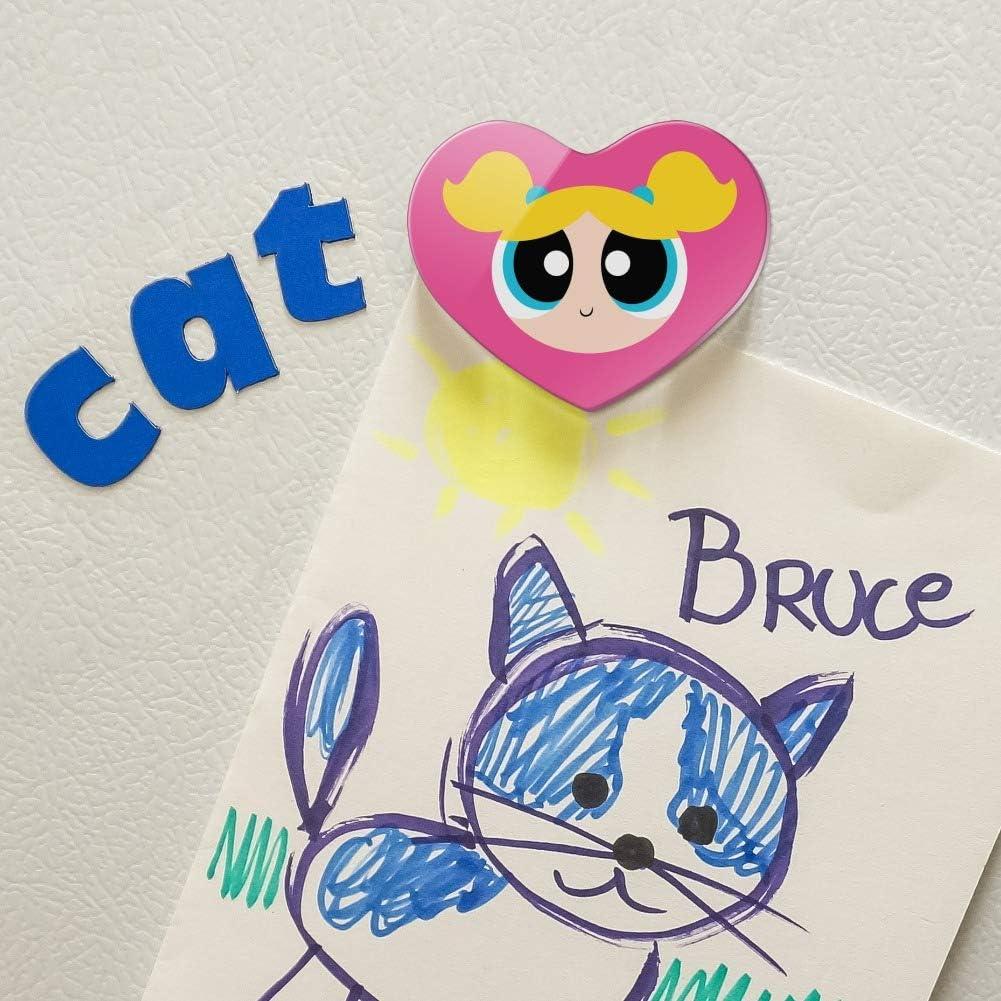 Imán de nevera acrílico corazón Chicas Superpoderosas 6.4x5.1cm