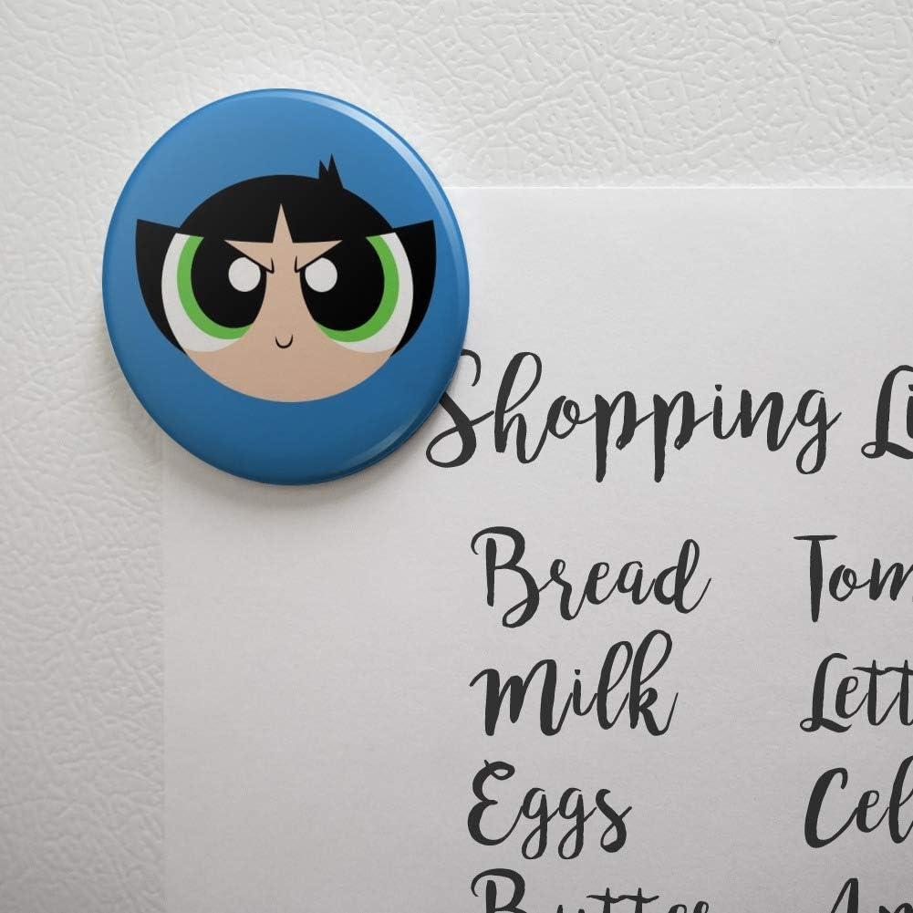 Imán de Botón Multicolor Chicas Superpoderosas 7.6cm