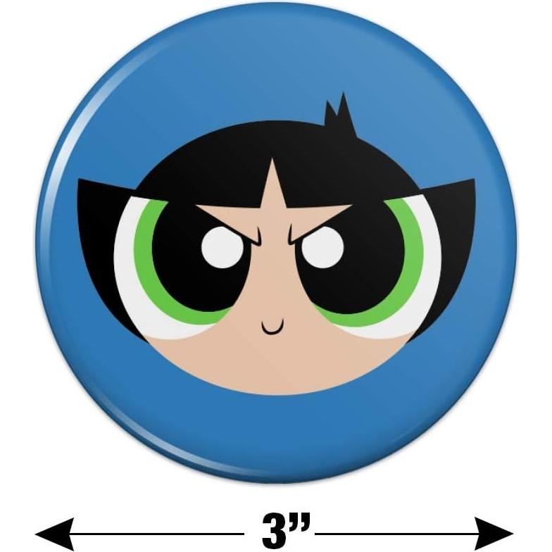 Imán de Botón Multicolor Chicas Superpoderosas 7.6cm