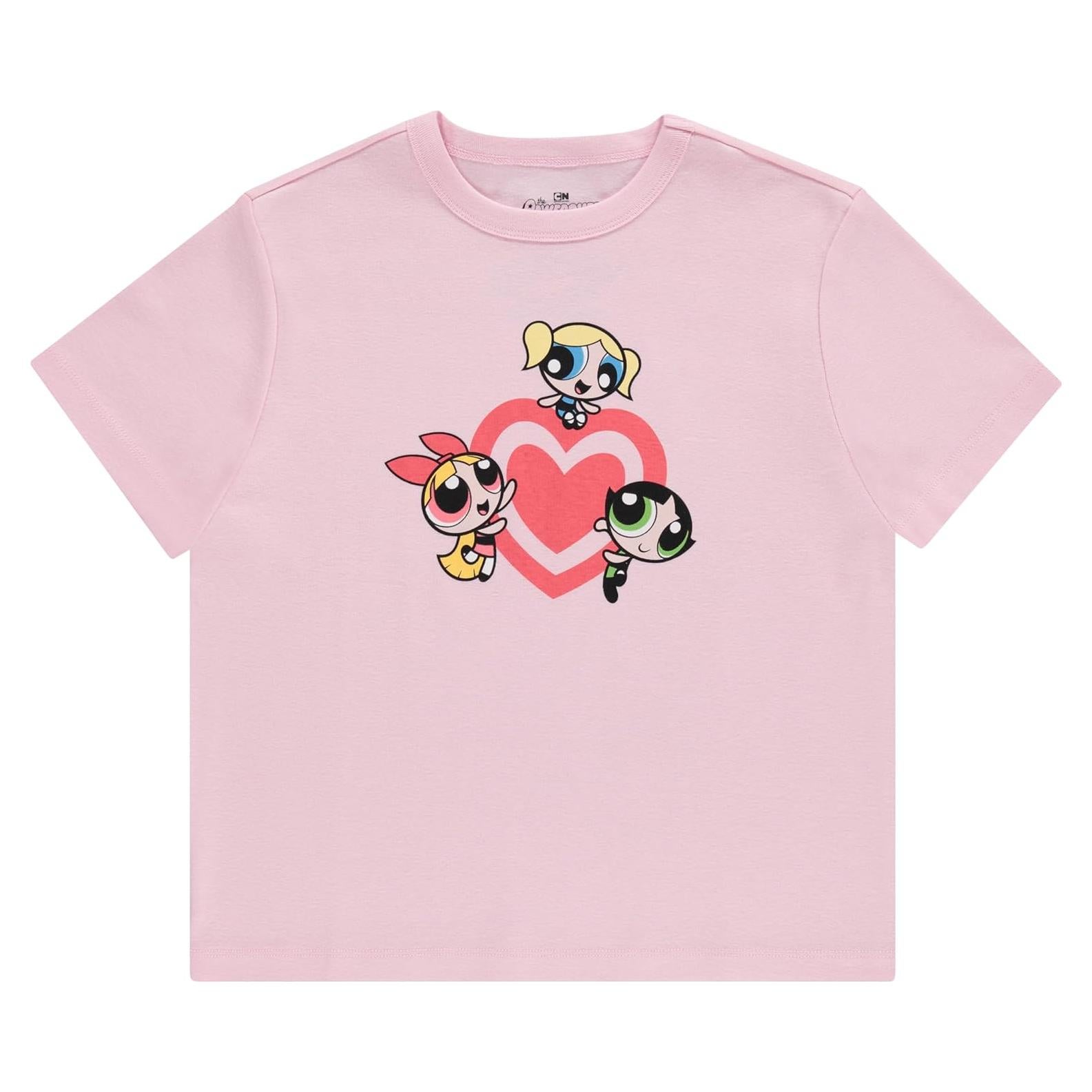 Camiseta de Manga Corta Chicas Superpoderosas 100% Algodón