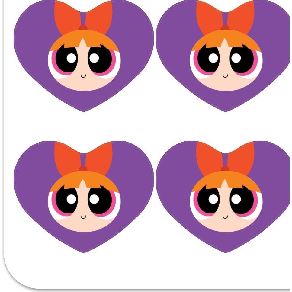 Set de Stickers Corazón Las Chicas Superpoderosas 18 Piezas
