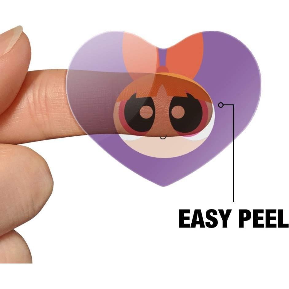 Set de Stickers Corazón Las Chicas Superpoderosas 18 Piezas