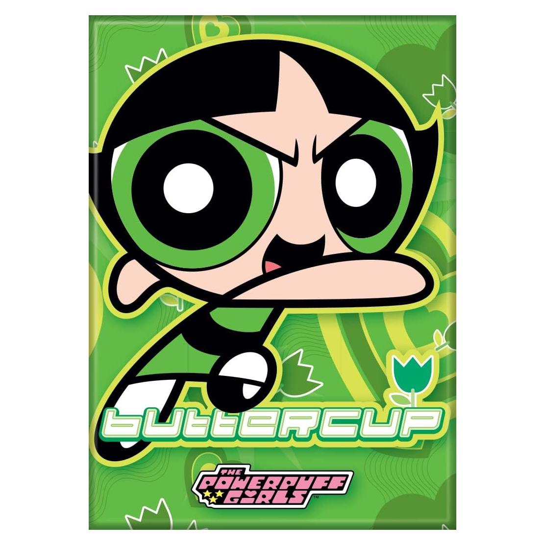 Imán Powerpuff Girls Buttercup Verde 6.35x8.89 cm Ata-Boy