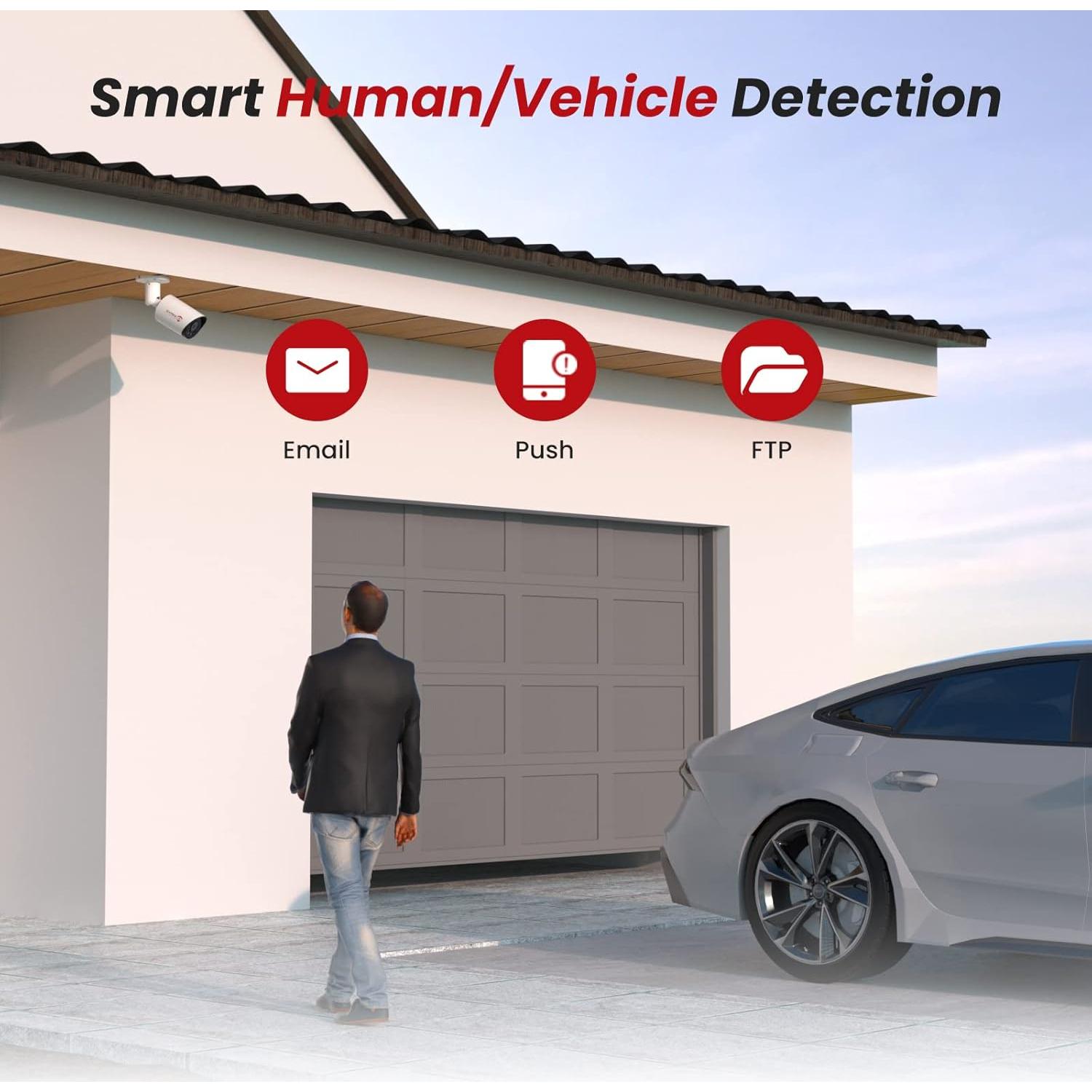 Cámara POE 4K Anpviz 8MP para exteriores con visión nocturna