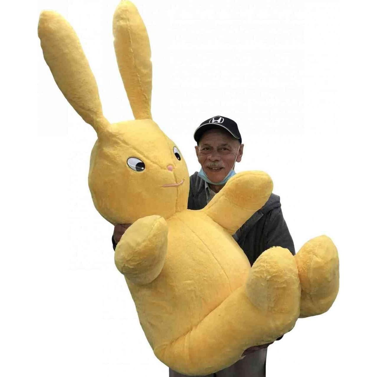 Conejo de Peluche Gigante Big Plush 157 cm Amarillo Suave