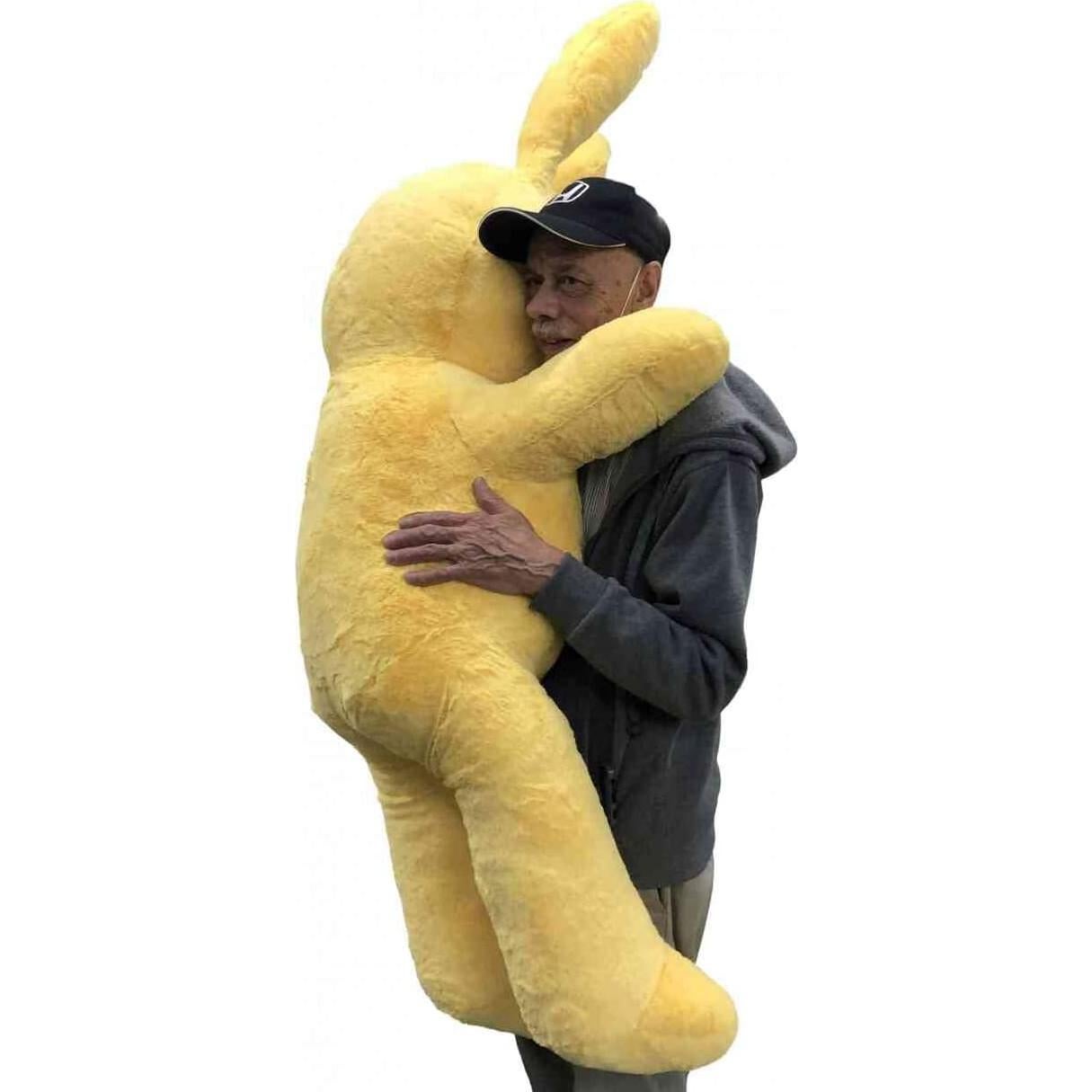 Conejo de Peluche Gigante Big Plush 157 cm Amarillo Suave