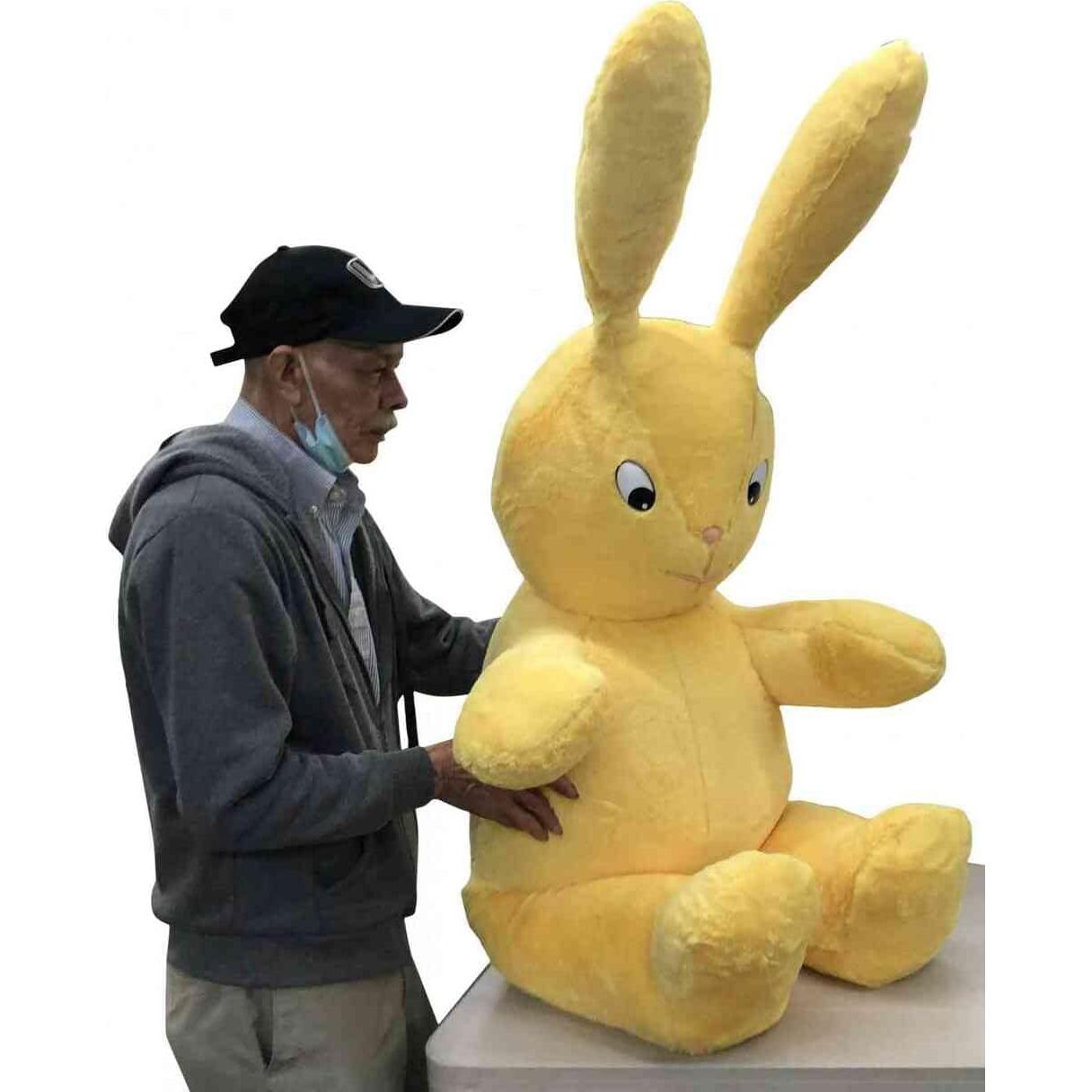 Conejo de Peluche Gigante Big Plush 157 cm Amarillo Suave
