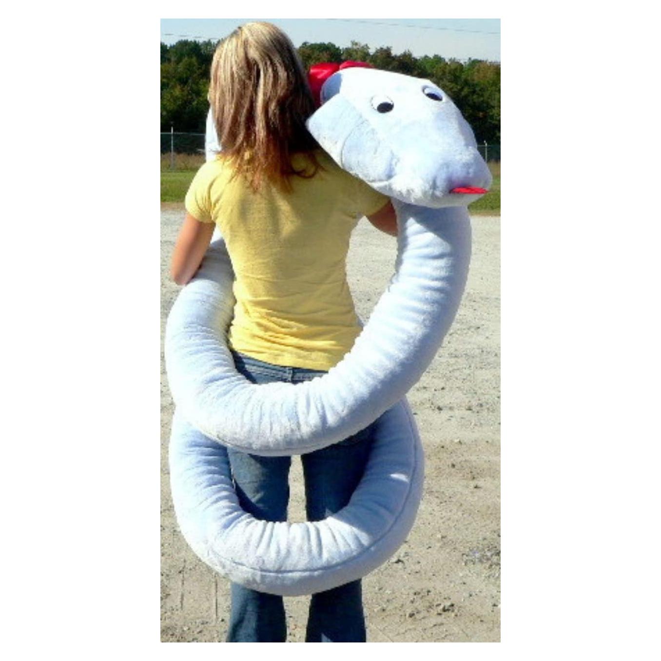 Serpiente de Peluche Gigante Big Plush 5.49m Azul Cielo