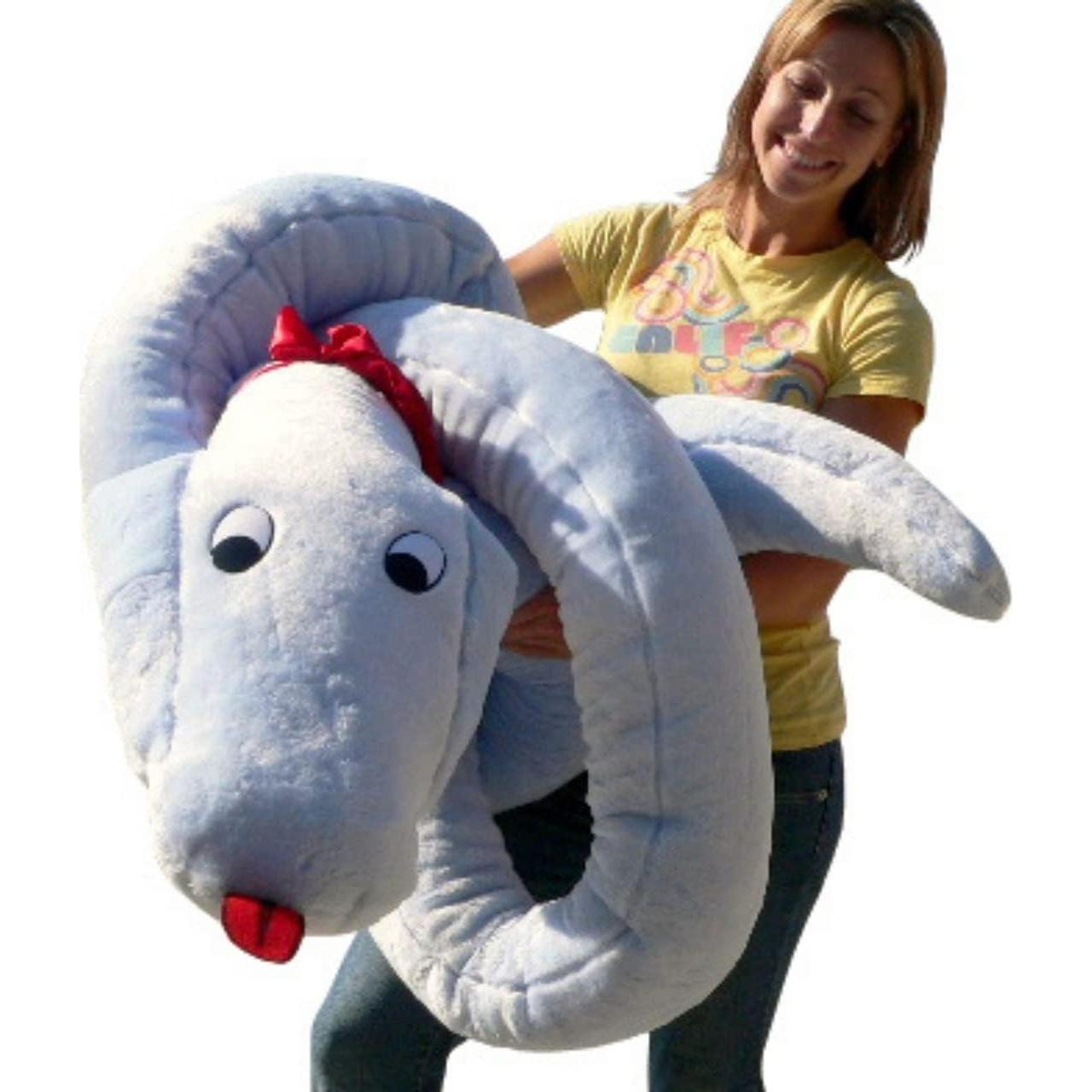 Serpiente de Peluche Gigante Big Plush 5.49m Azul Cielo