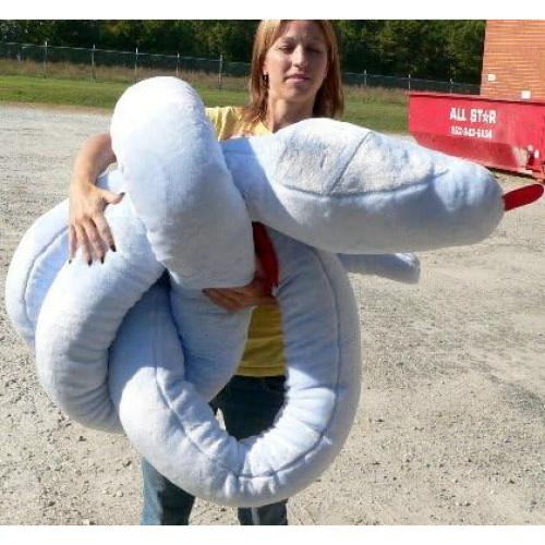 Serpiente de Peluche Gigante Big Plush 5.49m Azul Cielo